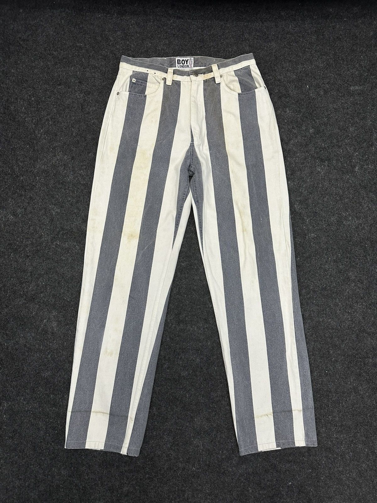 Boy London × Vintage Vintage Boy London Stripe Denim Size 31 F37 Size US 31 - 1 Thumbnail