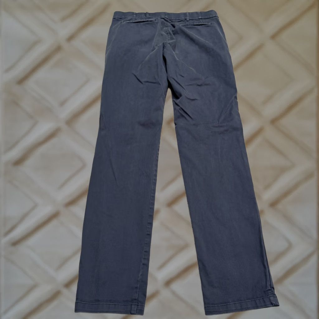 Vintage Hill City Everyday Chino Pants Mens 34x36 Navy Blue Cotton Flat Front Casual Shirt Pants Black? Size US 34 / EU 50 - 1 Thumbnail