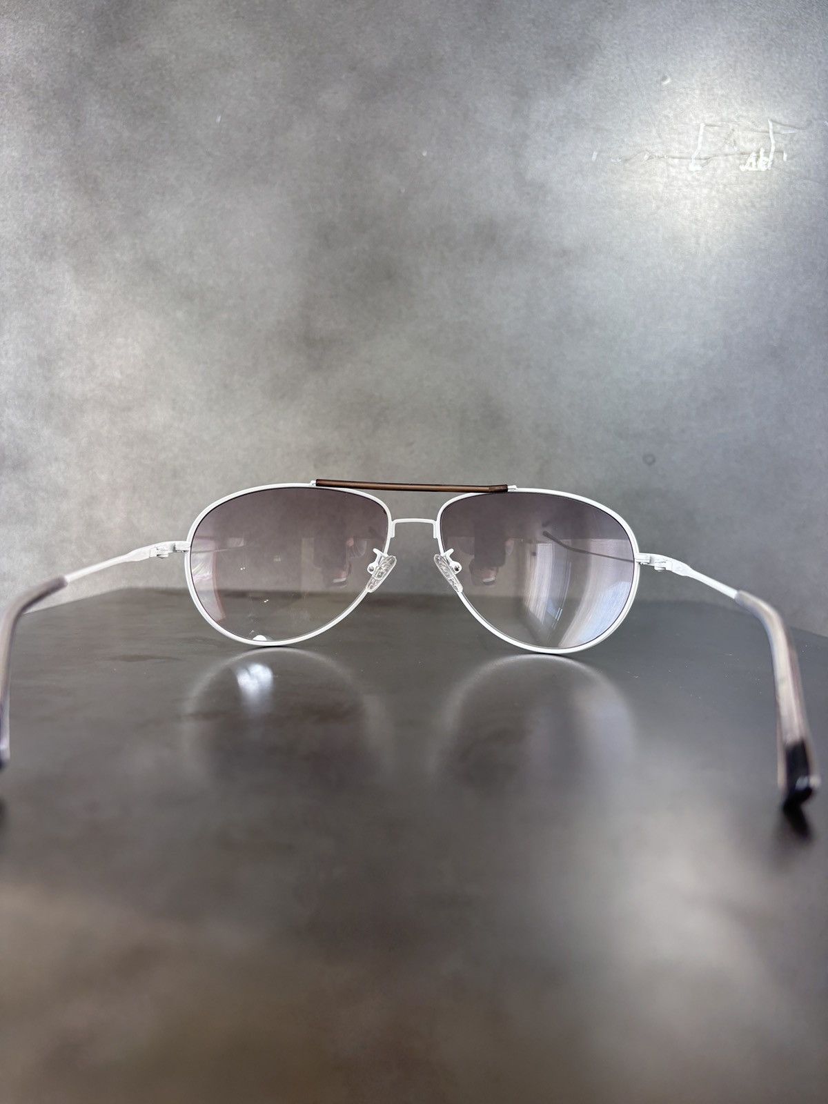 Perry Ellis Vintage Perry Ellis Sunglasses 2000s Aviators White Gaudy Size ONE SIZE - 7 Thumbnail