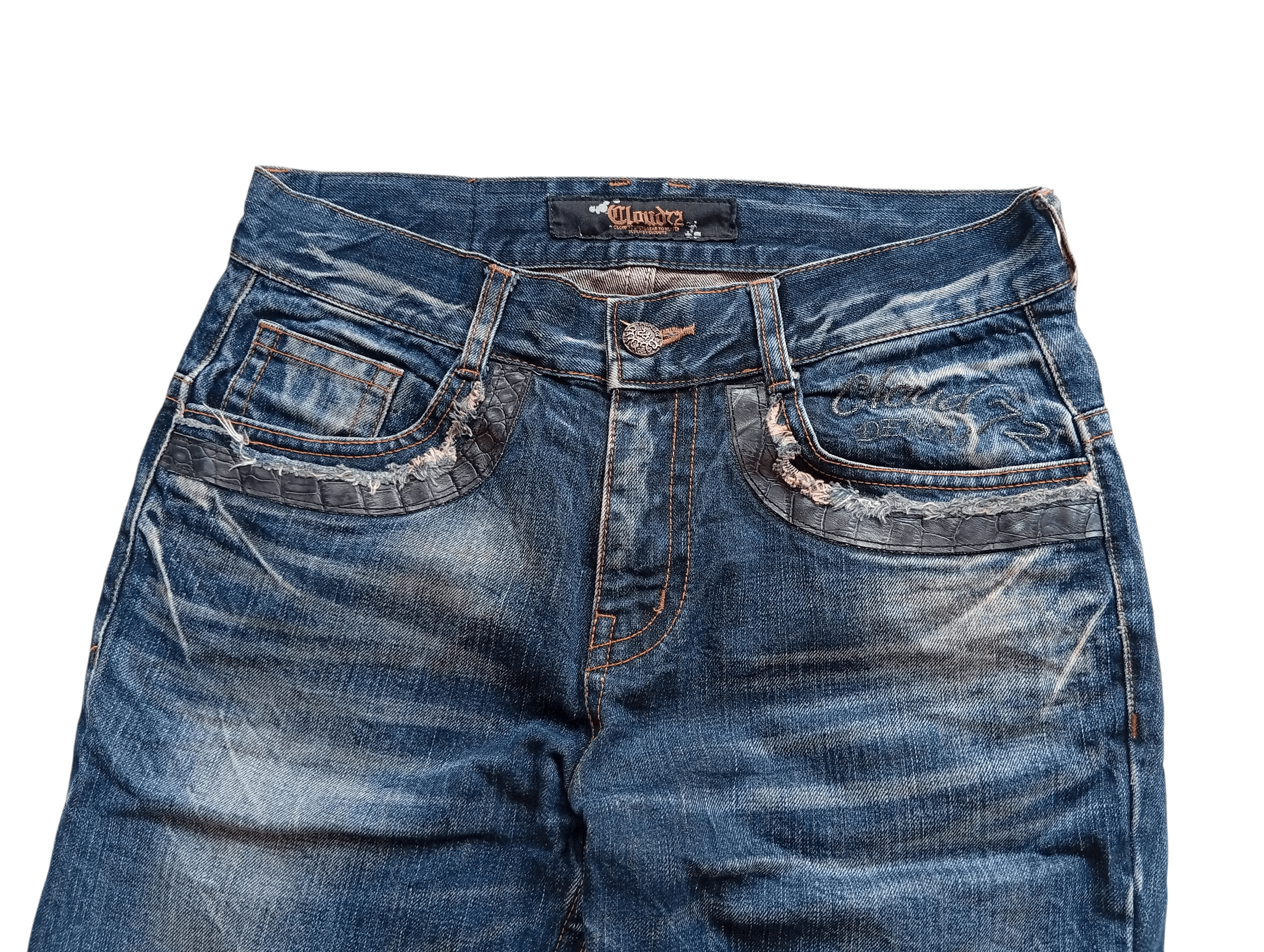 Japanese Brand Cloud72 crossfaith studded denim Size US 32 / EU 48 - 5 Thumbnail
