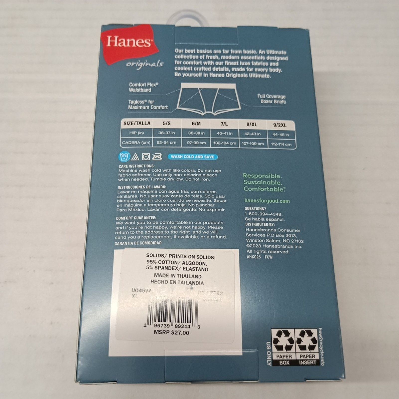 Hanes Women’s Hanes 4 Pk Ultimate Cotton Boxer Briefs Size 8/XL Size ONE SIZE - 3 Thumbnail
