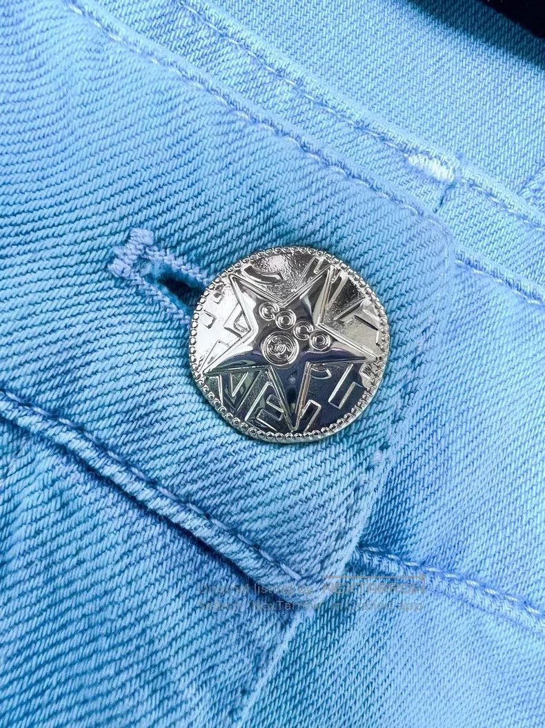 Chanel Chanel Star button blue wide-leg jeans Size 25" / US 0 / IT 36 - 4 Thumbnail