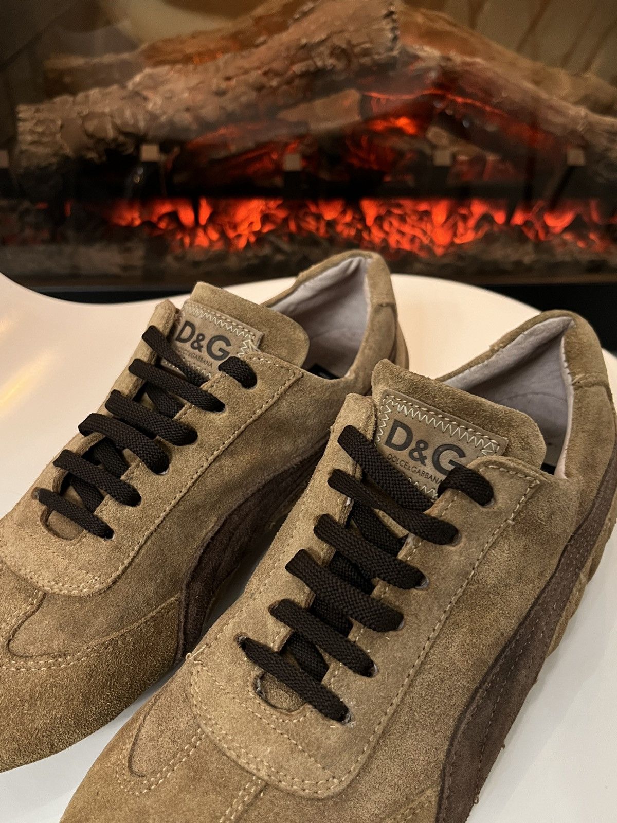 Dolce & Gabbana 🔥90's Dolce & Gabbana Suede Sneakers Speed Cat Vibe Size US 6.5 / EU 39-40 - 9 Thumbnail