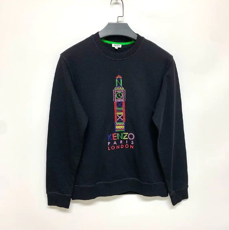 KENZO Black Cotton Sweatshirt for Men 0089