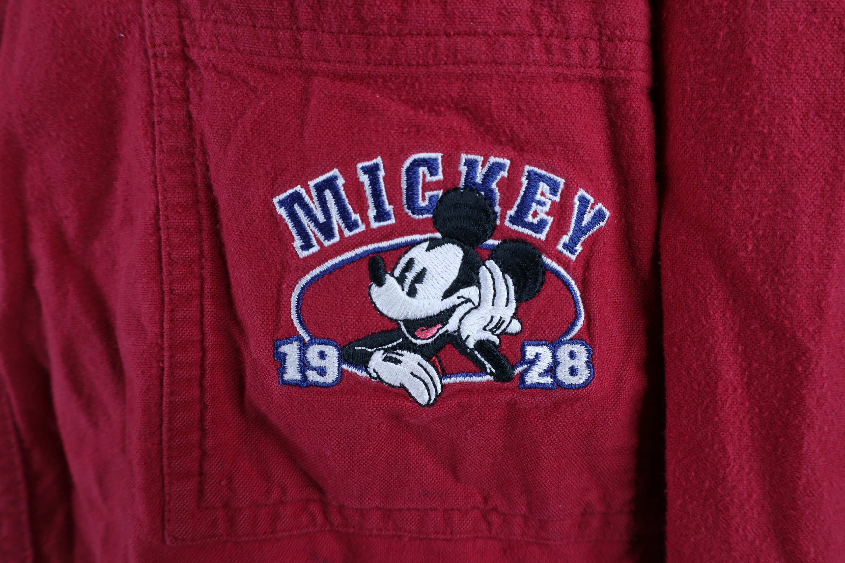 Disney × Vintage Vintage 90s Disney Mickey Mouse Flannel Button Down Shirt Size US XXL / EU 58 / 5 - 4 Thumbnail