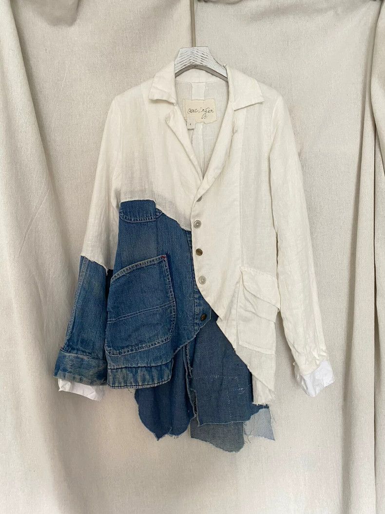 Greg Lauren greg lauren denim patchwork blazer-dmc Size US M / EU 48-50 / 2 - 1 Thumbnail