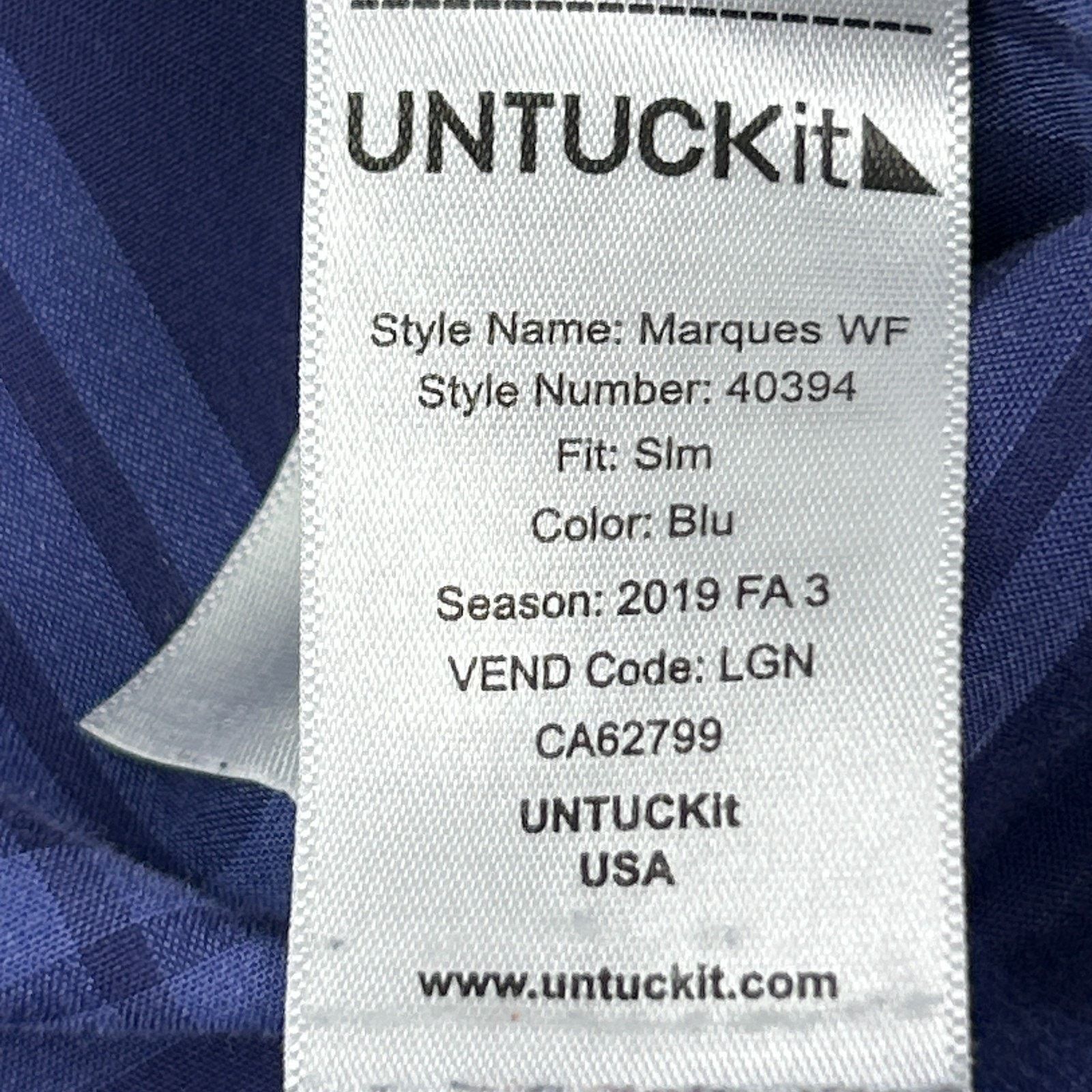 UNTUCKit UNTUCKit Marques WF Slim Fit Button Front Shirt Check Large Size US L / EU 52-54 / 3 - 5 Thumbnail