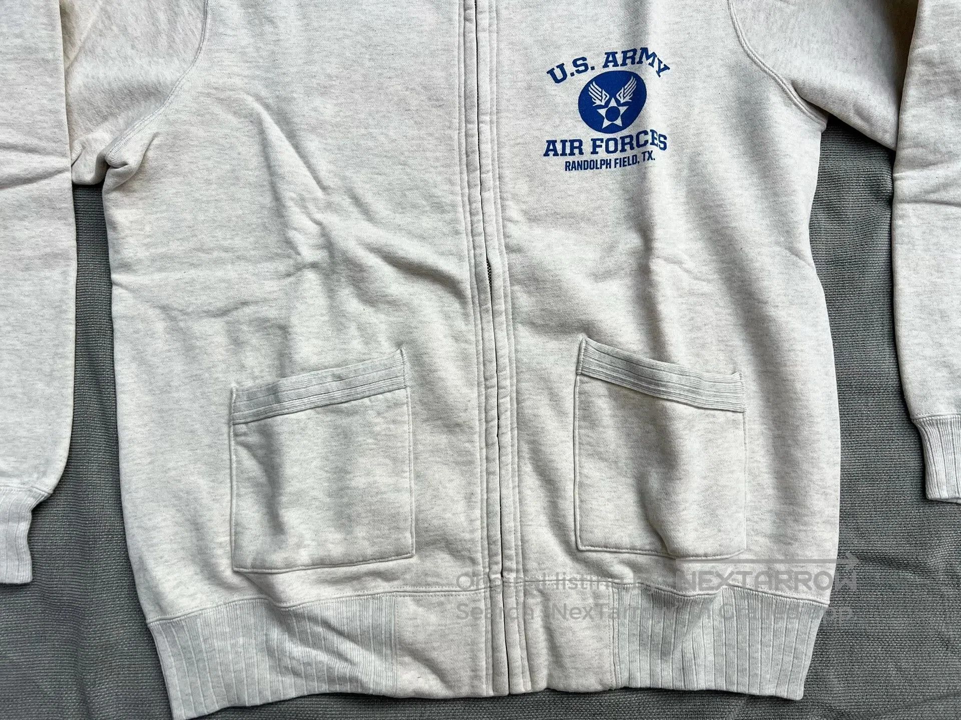Buzz Rickson's Military Print Zip Hoodie Gray. Size US XL / EU 56 / 4 - 4 Thumbnail