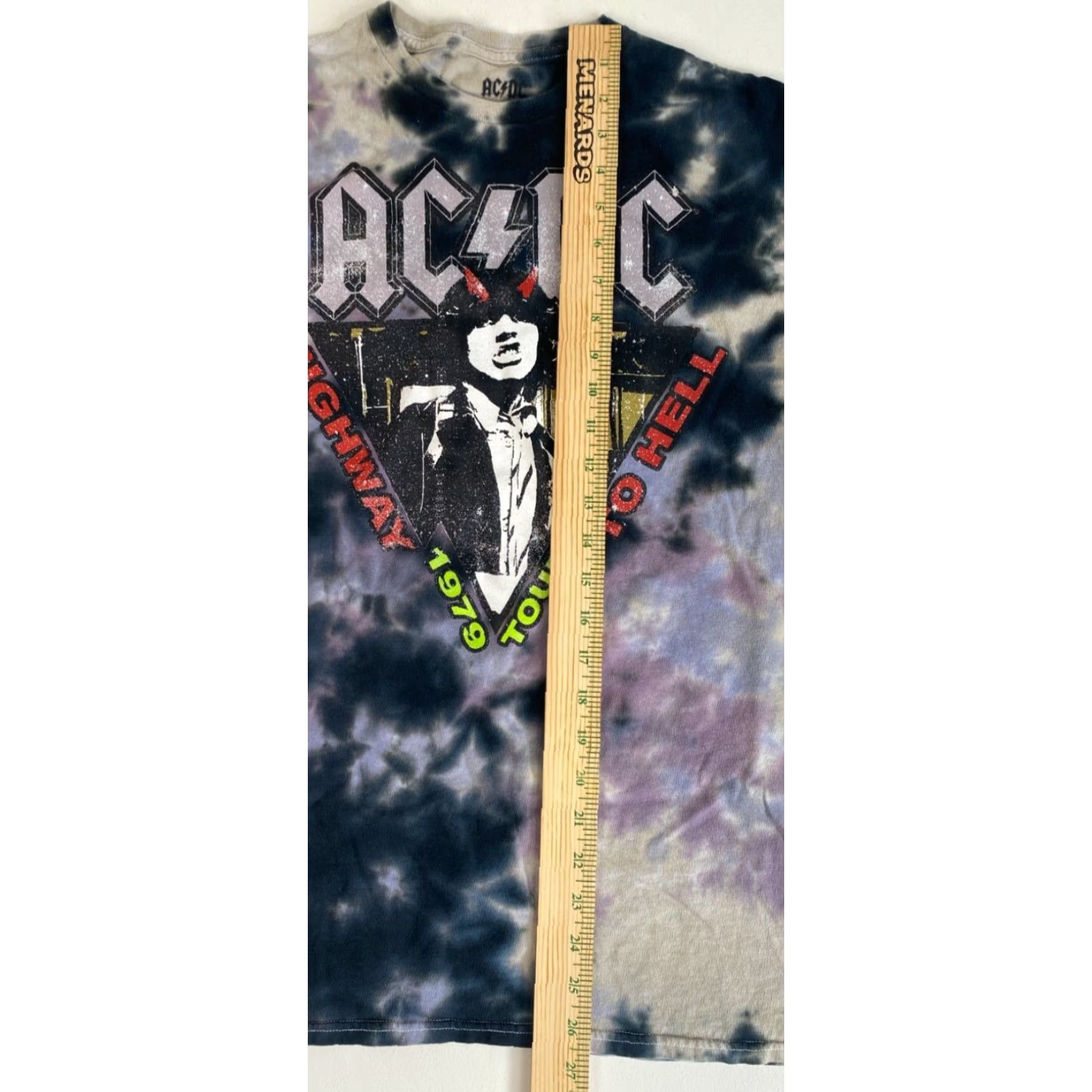 Vintage AC/DC Highway to Hell 1979 Tour T-Shirt Tie Dye Sz M Mens Rock Band T-shirt Size US M / EU 48-50 / 2 - 5 Thumbnail