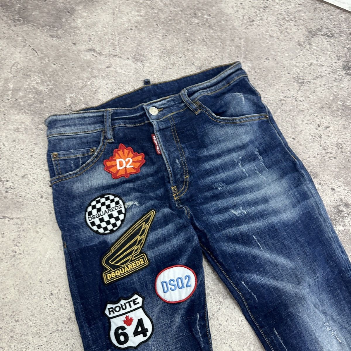 Dsquared2 Dsquared2 skinny Italy Patchwork distressed jeans y2k hype Size US 30 / EU 46 - 7 Thumbnail
