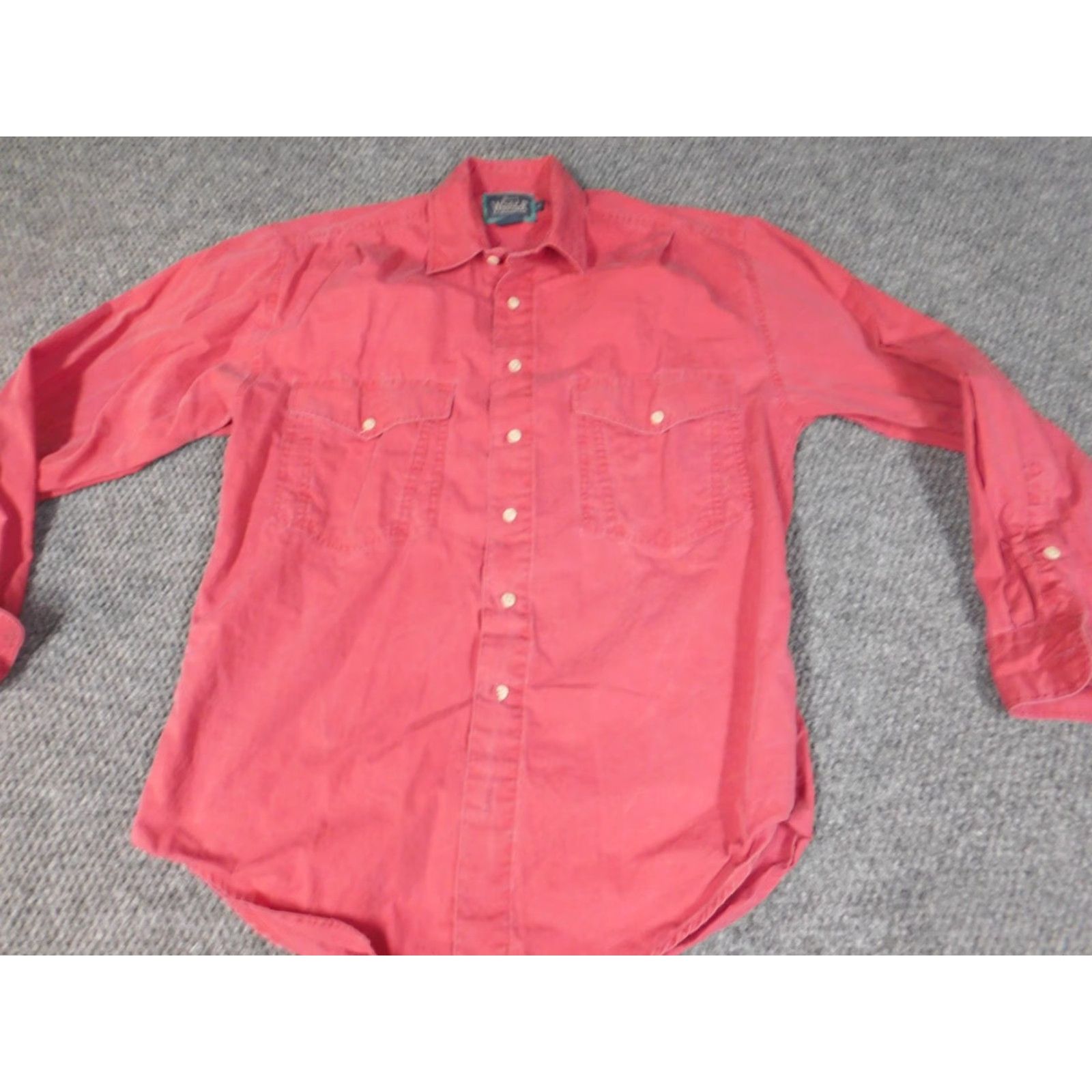 Vintage Woolrich Shirt Small Red Button-Up Long Sleeve Pockets 90s Vintage Mens Casual Knit Cotton Button-Down Collared Dishros Size US S / EU 44-46 / 1 - 3 Thumbnail