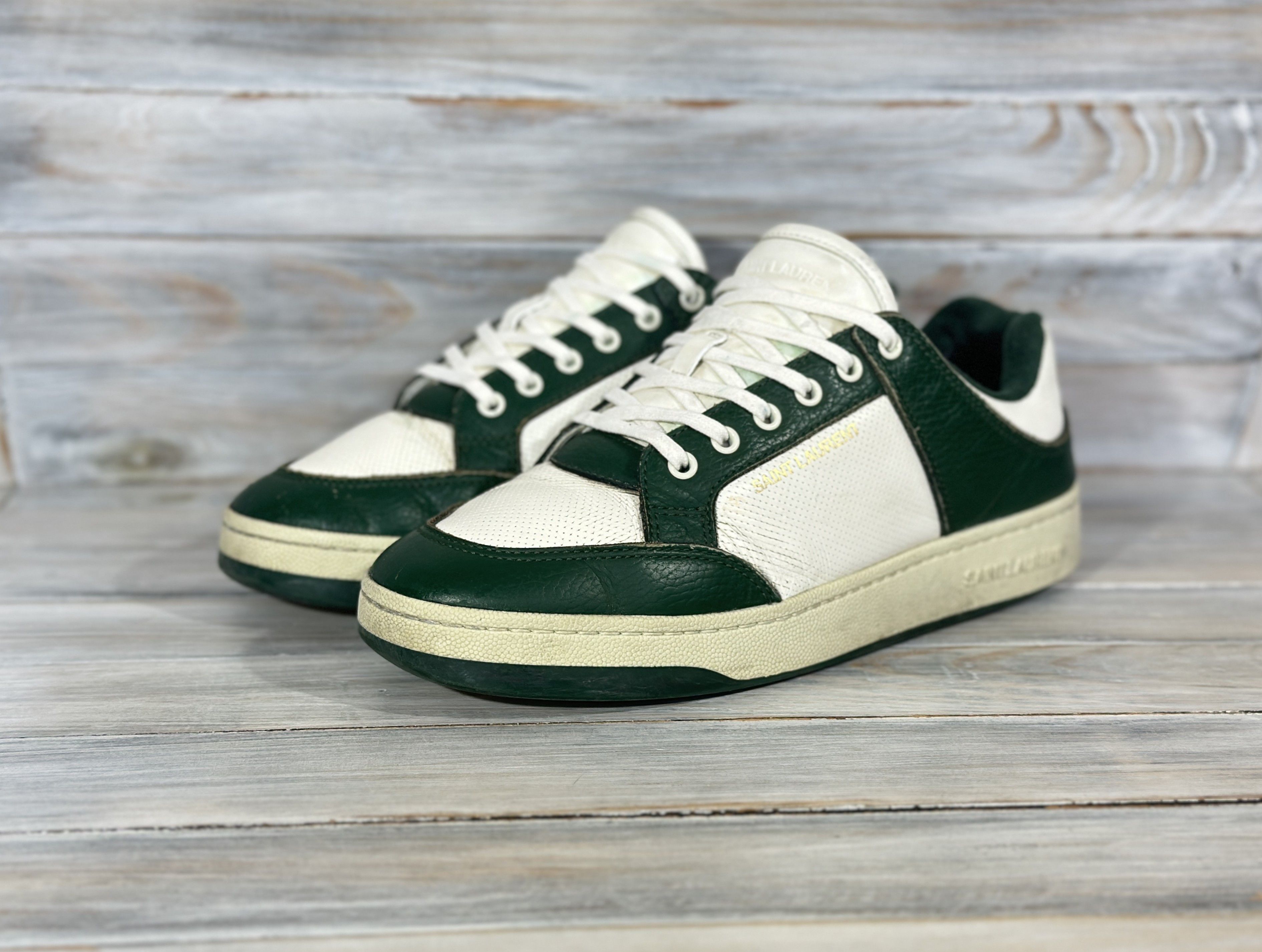 Yves Saint Laurent SAINT LAURENT SL/61 Low-Top Leather Sneakers Made In Italy Size US 10 / EU 43 - 5 Thumbnail