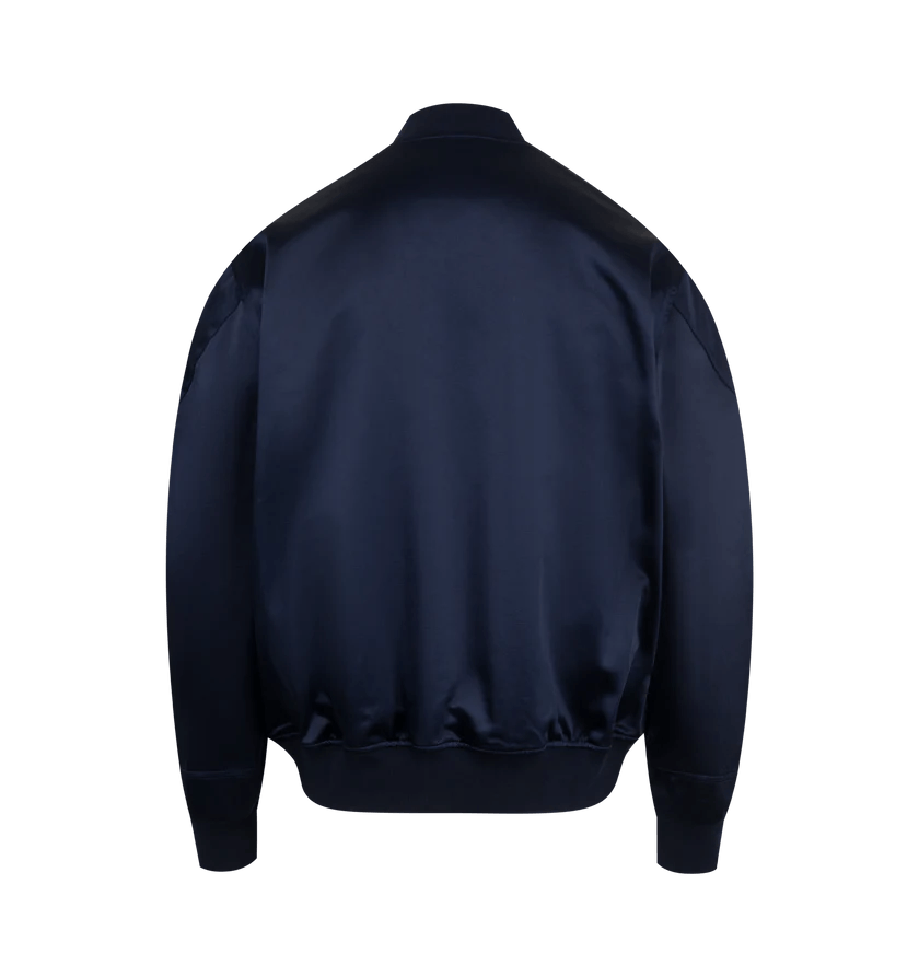 Givenchy o1h1sh11225 Satin Bomber in Nevy Blue Size US L / EU 52-54 / 3 - 2 Thumbnail