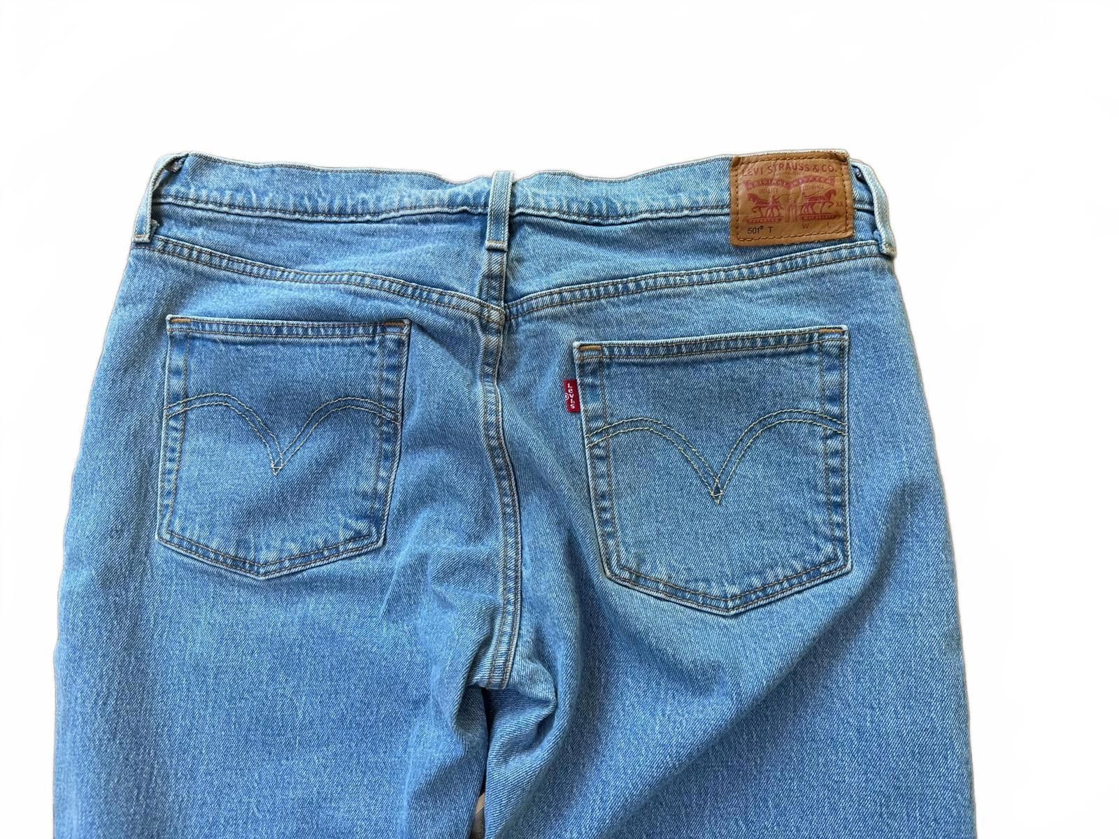 Designer Vintage Levi’s 501T Button-Fly Jeans – Size W31 L28 Raw Hem Size US 31 - 5 Thumbnail