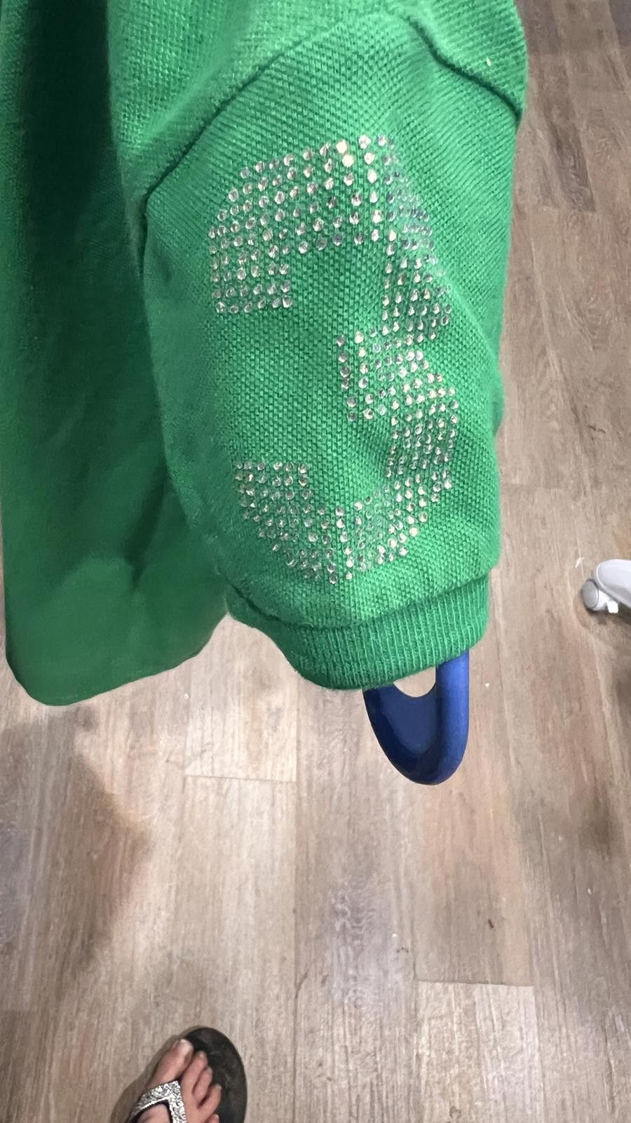 U.S. Polo Assn. U.S. Polo Assn. Women's Green Polo Shirt with Rhinestone Size L / US 10 / IT 46 - 3 Thumbnail