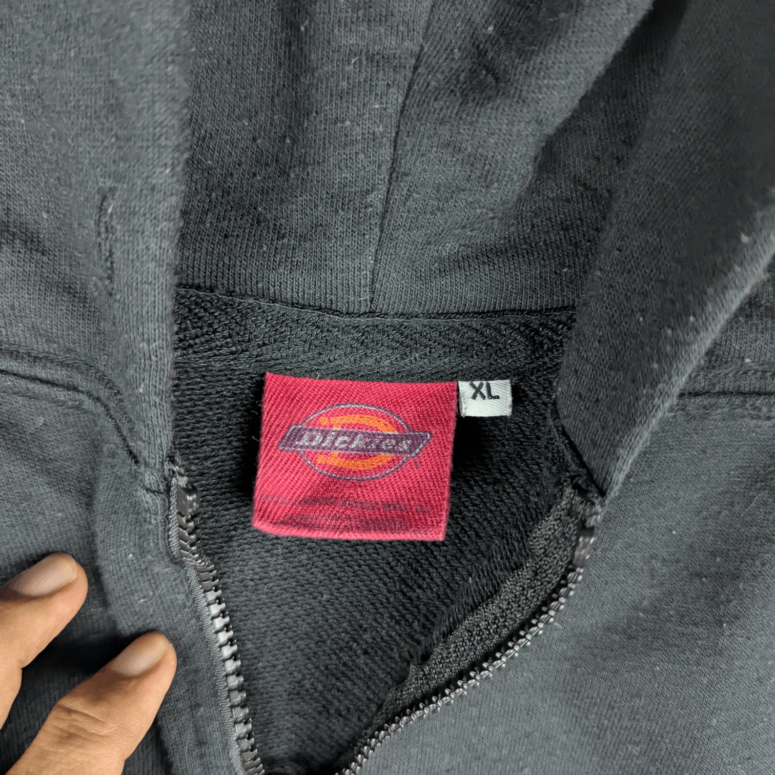 Dickies Vintage 90's DICKIES Black Plain Zipper Hoodie Size US L / EU 52-54 / 3 - 9 Thumbnail