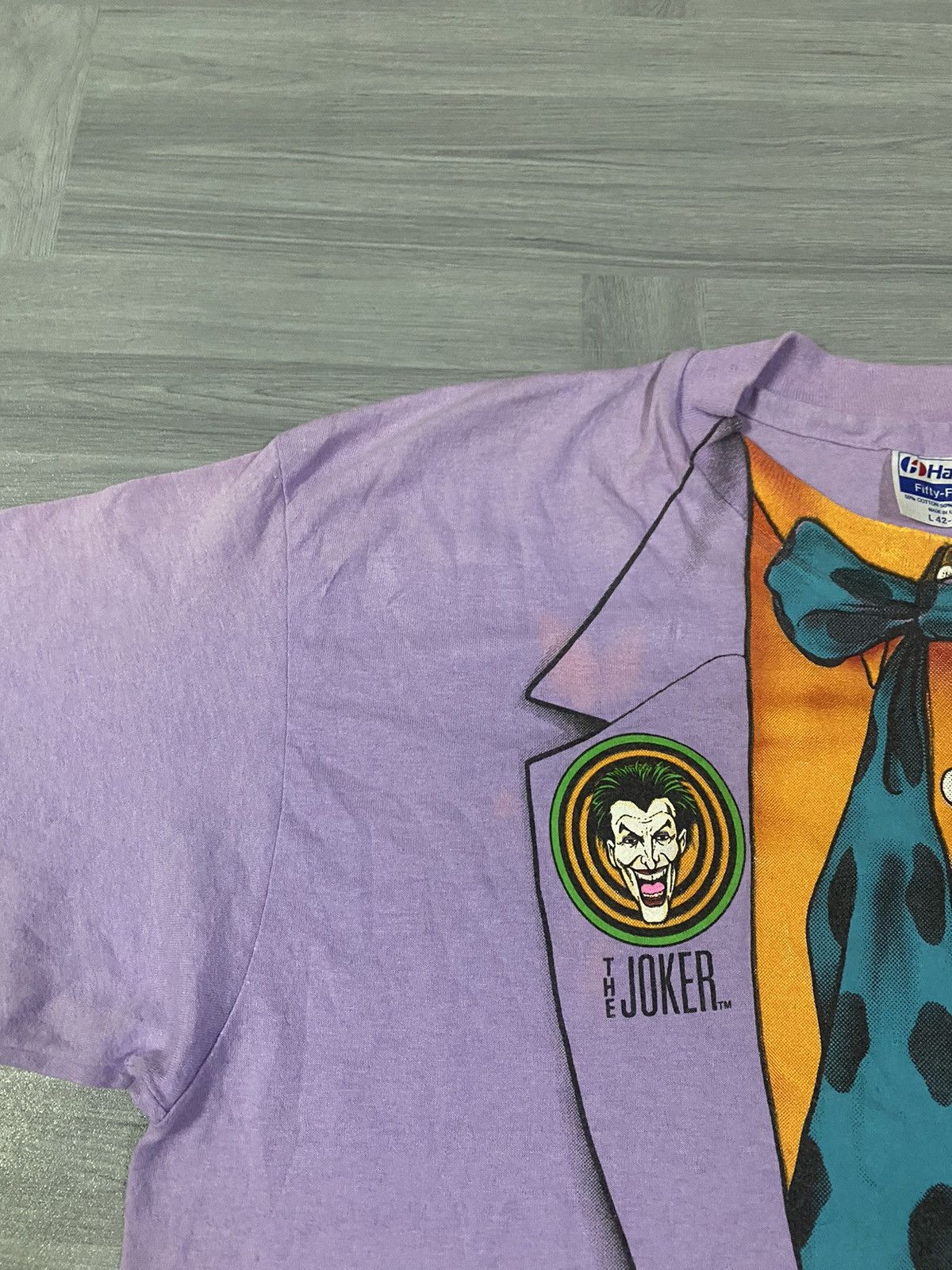 DC Comics Vintage 🔥 RARE 🔥1989 Batman & The Joker Tuxedo Tee Size US L / EU 52-54 / 3 - 8 Thumbnail