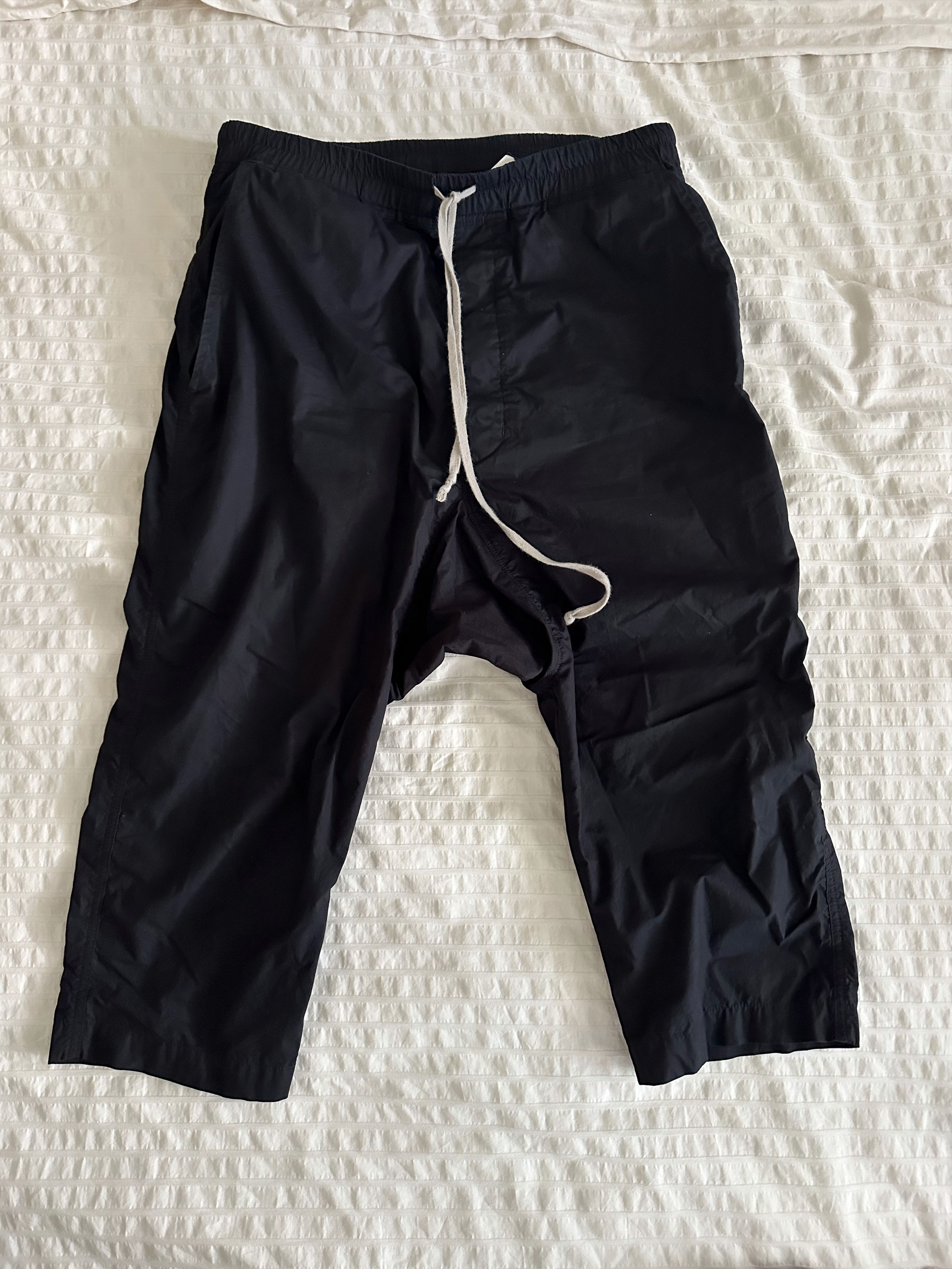 Rick Owens Drkshdw Drawstring Cropped Pants (DU18F7373) Size US 34 / EU 50 - 2 Thumbnail
