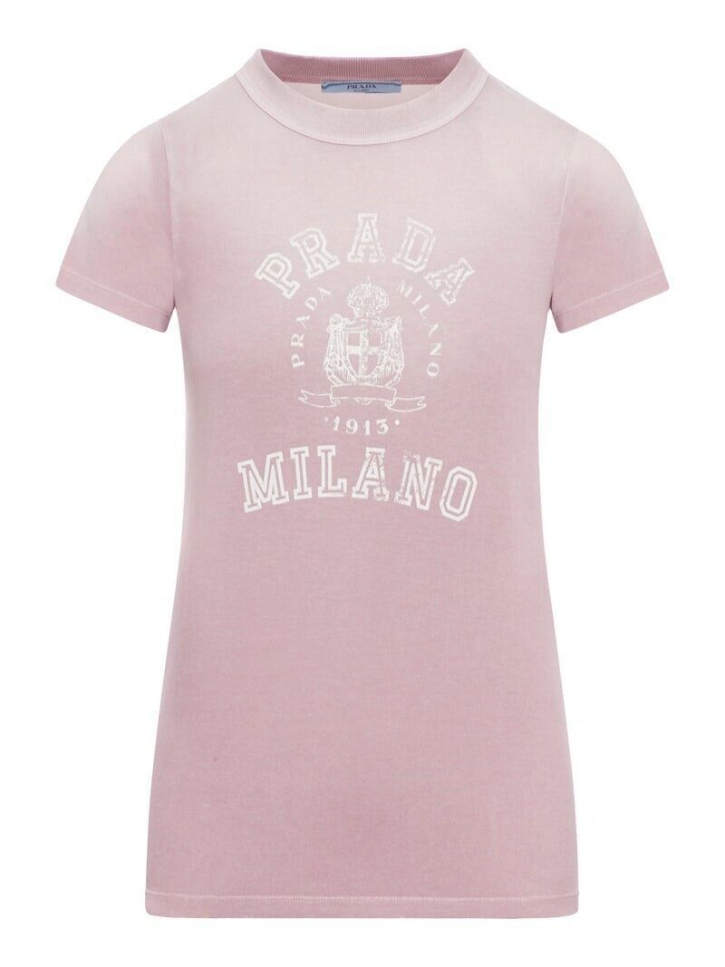 Prada PRADA $1270 Mauve T-shirt New & Authentic Size XXS / US 00 / IT 34 - 1 Thumbnail