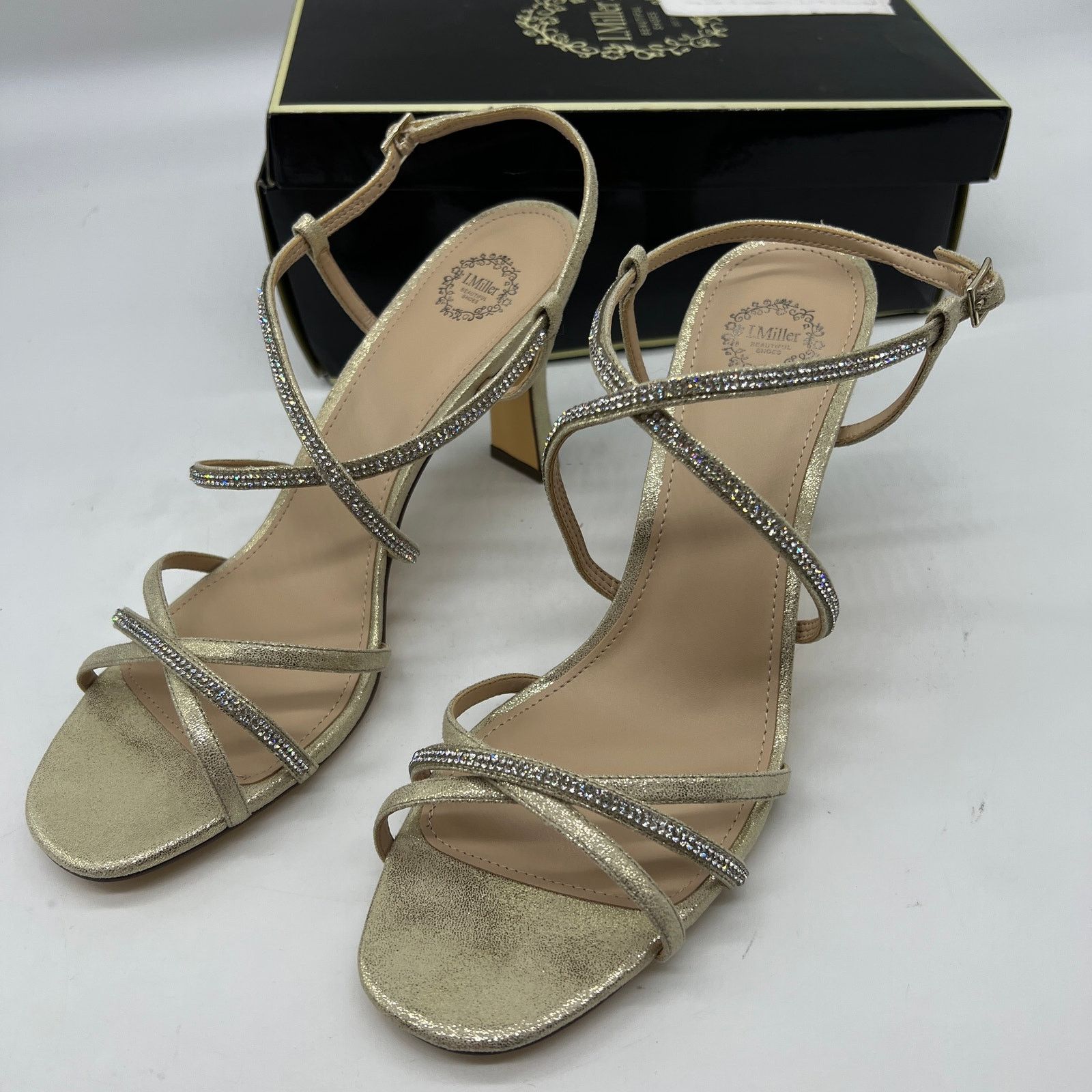 Other I. Miller Womens Andria Heeled Sandals Gold Size 11M Size US 11 / IT 41 - 7 Thumbnail