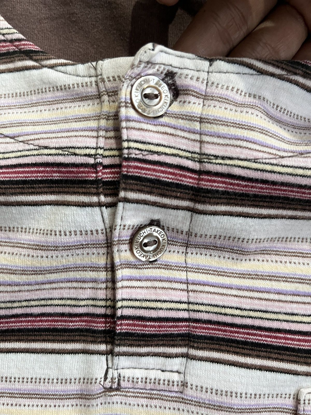 Japanese Brand × Kapital × Takeo Kikuchi VINTAGE TAKEO KIKUCHI STRIPE LONGSLEVE Size US M / EU 48-50 / 2 - 2 Thumbnail