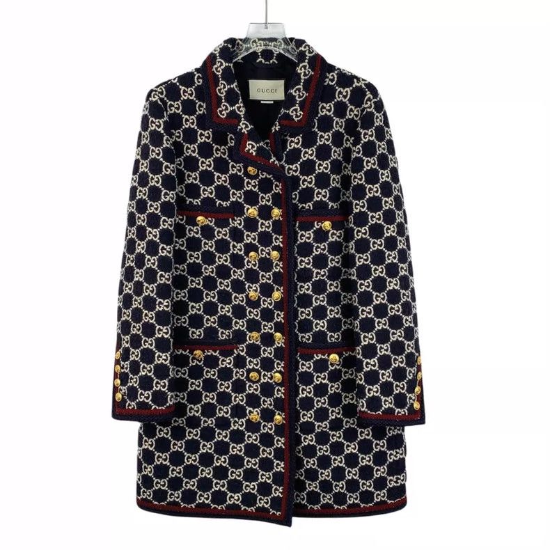 Gucci Gucci Color Block Logo Long Sleeve Coat-dmc Size US L / EU 52-54 / 3 - 1 Thumbnail