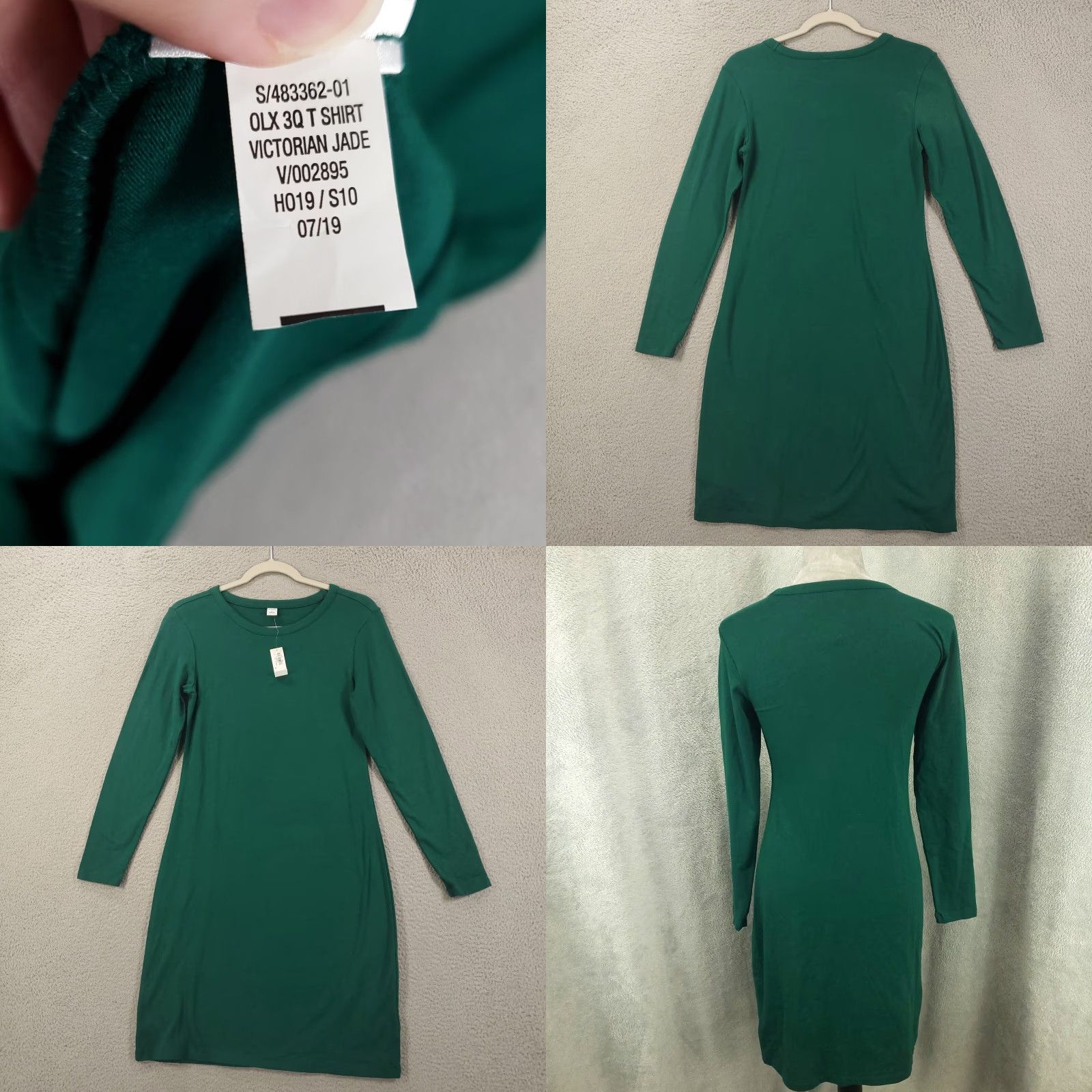 Old Navy Old Navy Green Long Sleeve Pullover Shirt Dress Womens Small Classic Knit NWT Size S / US 4 / IT 40 - 8 Thumbnail