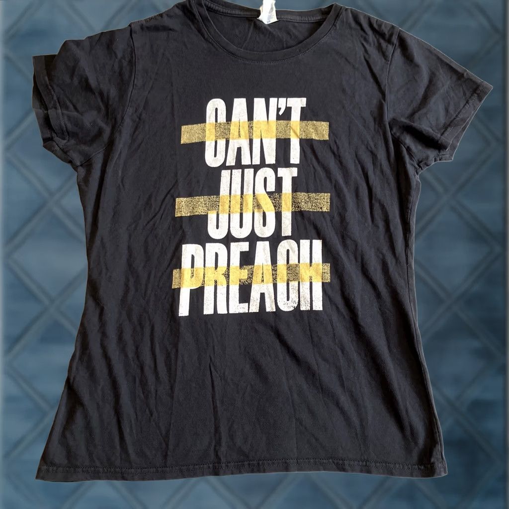 Port & Company VINTAGE? AWESOME - John Legend - CAN'T JUST PREACH - Black T Shirt - Glory - Size Medium Size M / US 6-8 / IT 42-44 - 1 Thumbnail
