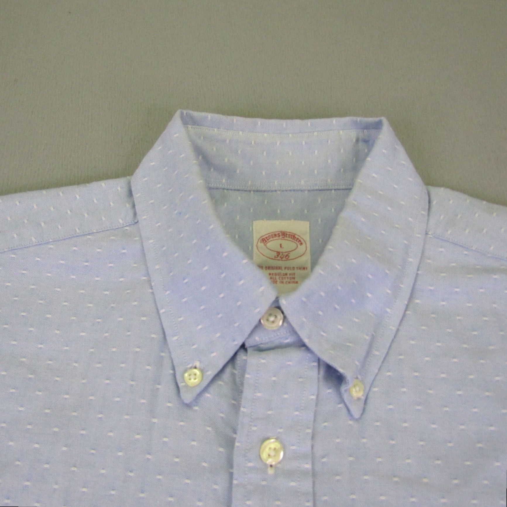 Brooks Brothers Brooks Brothers Shirt Mens Large Blue White Textured Button Up 346 Long Sleeve Size US L / EU 52-54 / 3 - 2 Thumbnail