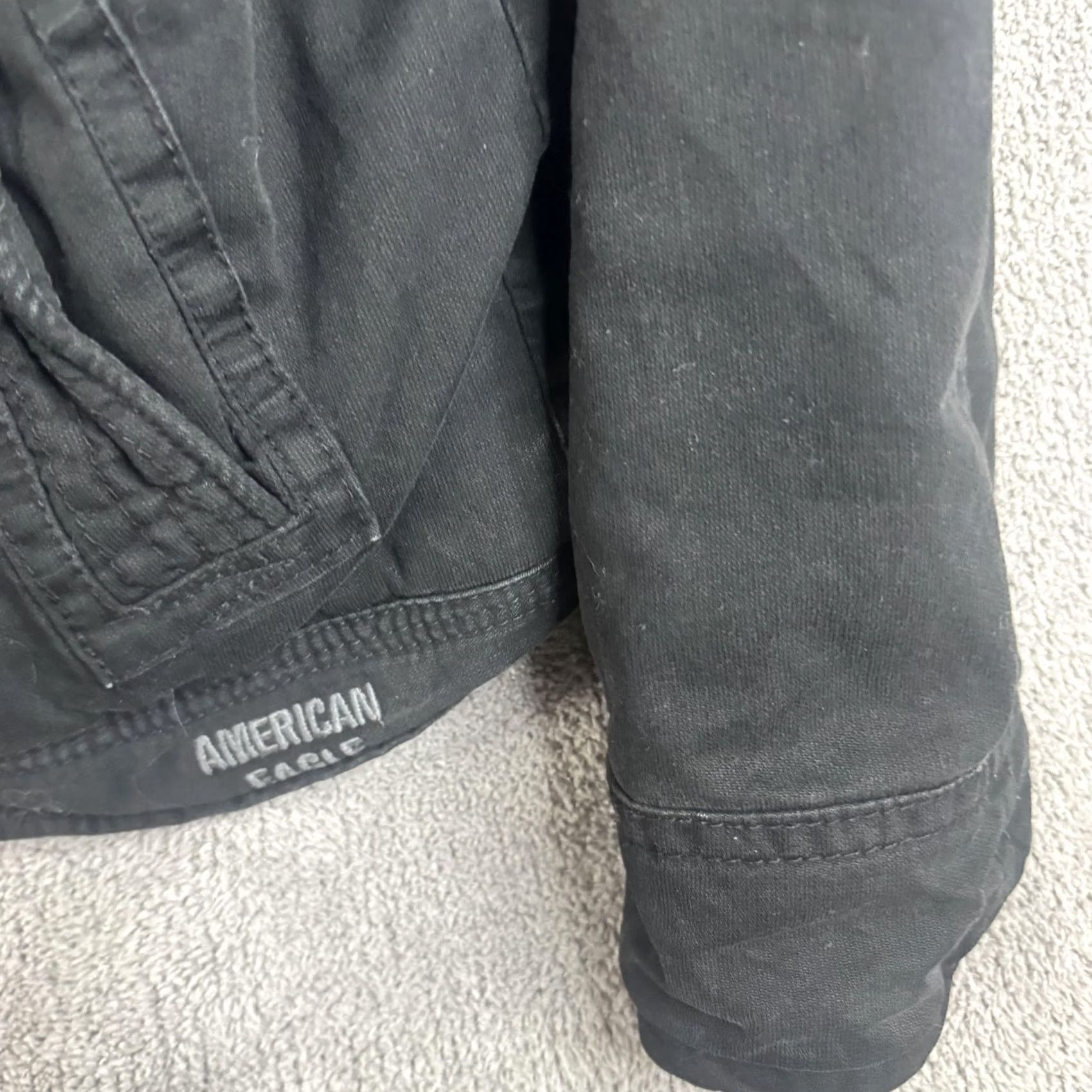 American Eagle Outfitters American Eagle Outfitters Jacket Mens 2XL Black Canvas Military Full Zip Lined Size US XXL / EU 58 / 5 - 3 Thumbnail
