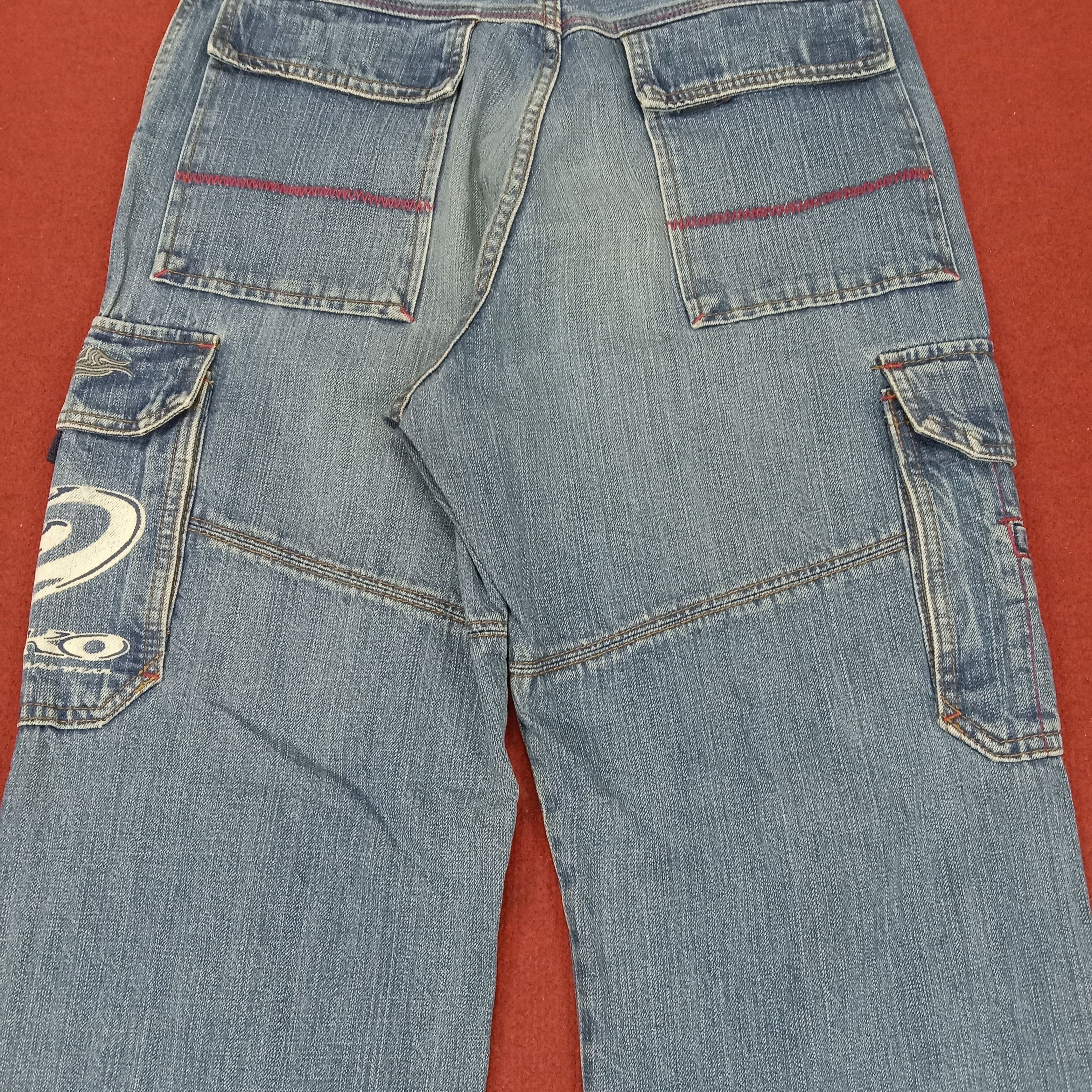 Vintage Piko Hawaiian Streetwear Cargo Skater Style Jeans Size US 29 - 7 Thumbnail