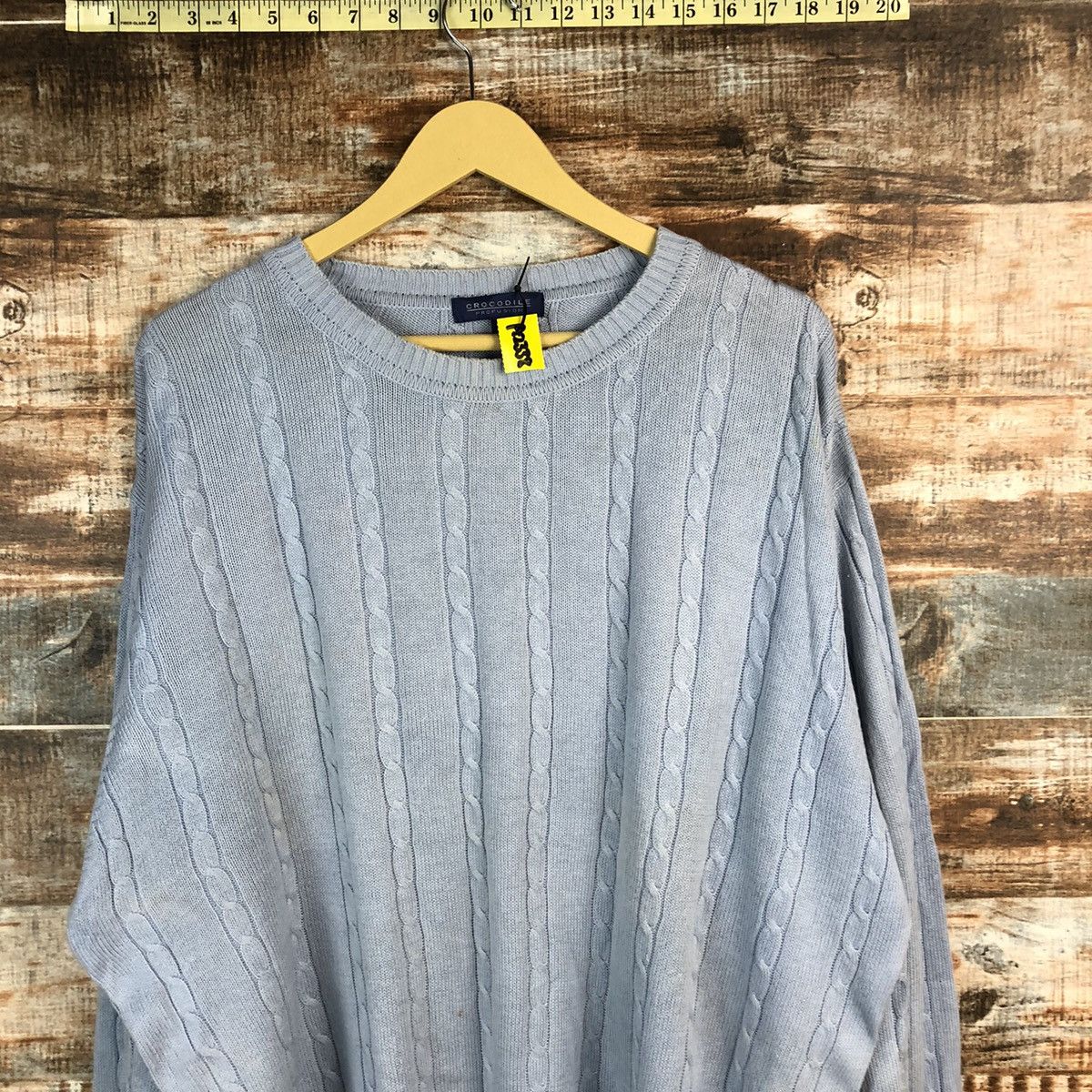 Homespun Knitwear Crocodile vintage Blue Knitwear sweatshirt #A2335 Size US L / EU 52-54 / 3 - 5 Thumbnail