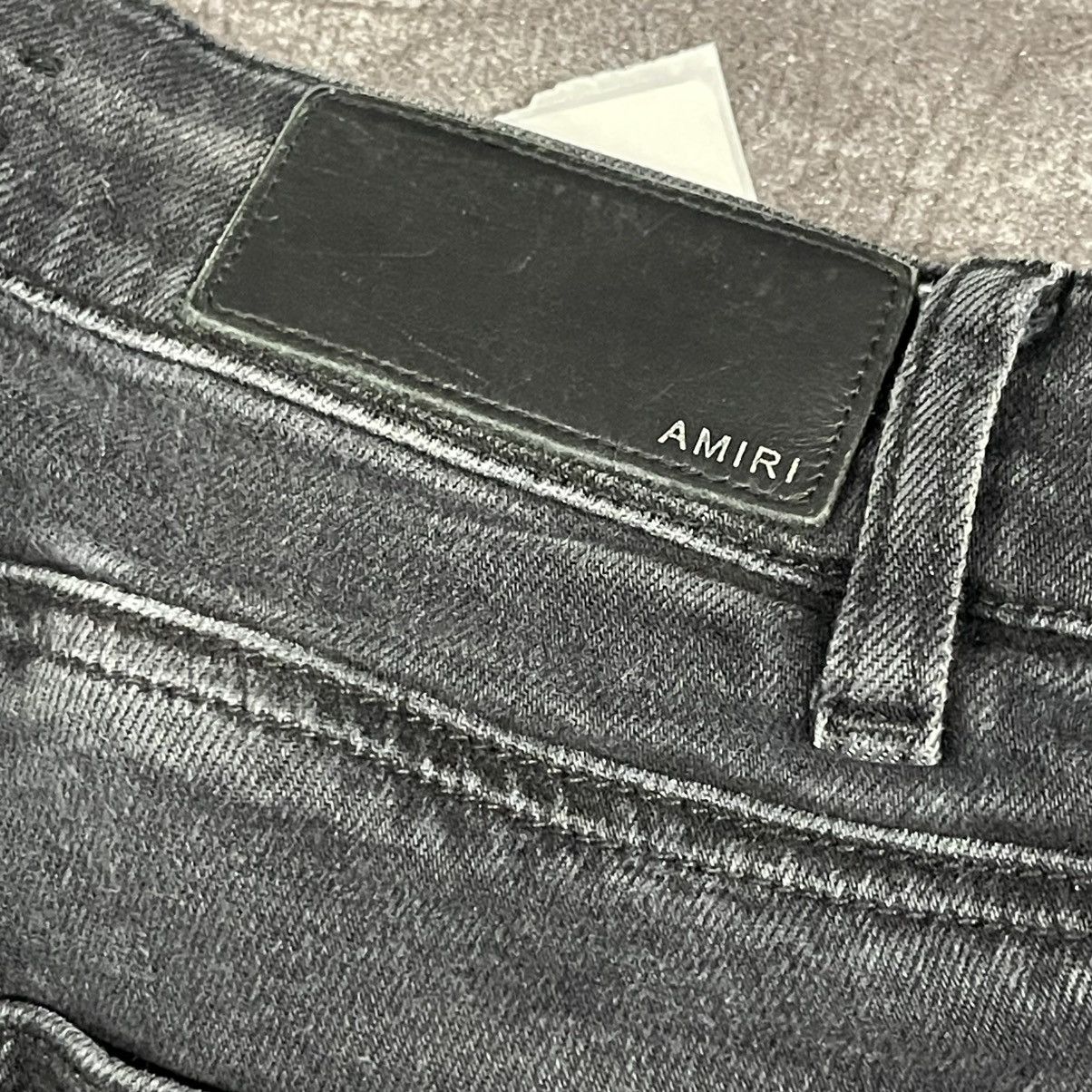 Amiri Distressed Patched Jeans Black