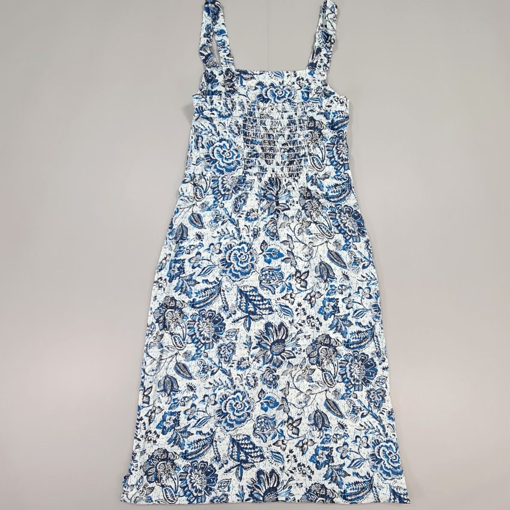 Velvet Velvet by Graham & Spencer Womens Dress XS Floral Sleeveless Tank Midi Blue Square Neck Size XS / US 0-2 / IT 36-38 - 7 Thumbnail