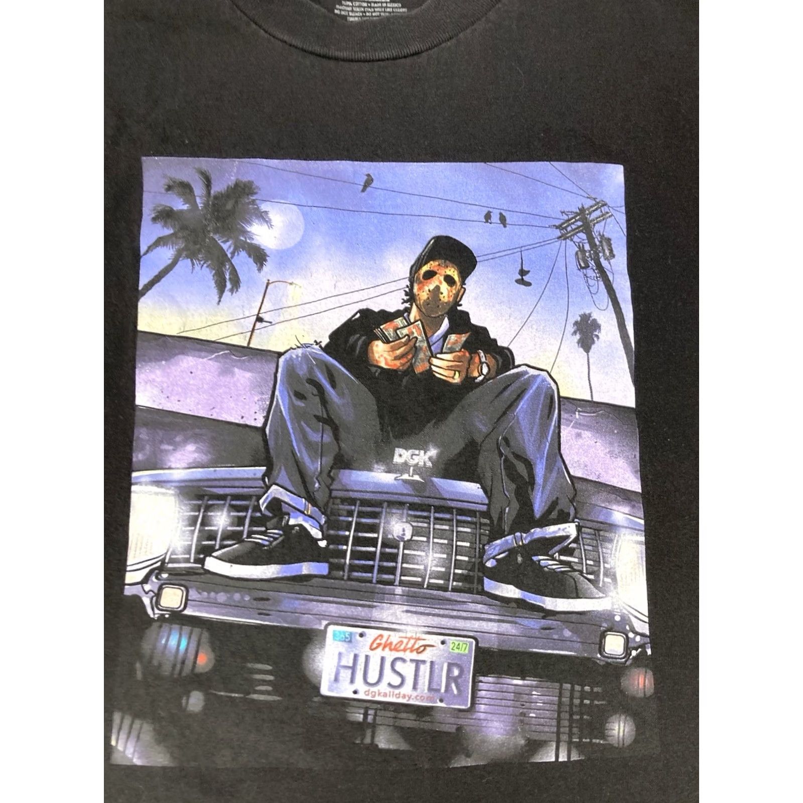 DGK DGK Getto Hustler Graphic T-shirt Men Large Black Short Sleeve Size US L / EU 52-54 / 3 - 2 Thumbnail