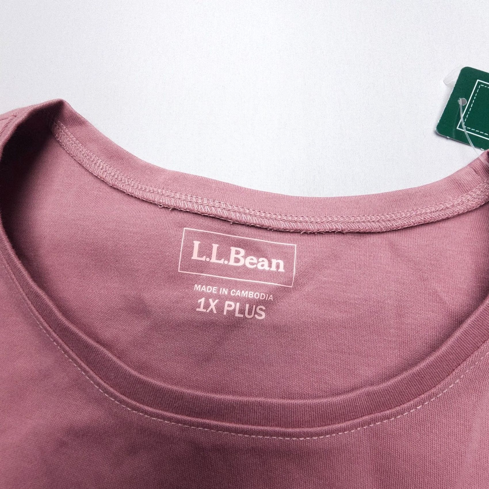 Vintage L.L. Bean Shirt Womens 1X Pink 100% Cotton Crew Neck Long Sleeve Tee Shirt Size XL / US 12-14 / IT 48-50 - 4 Thumbnail