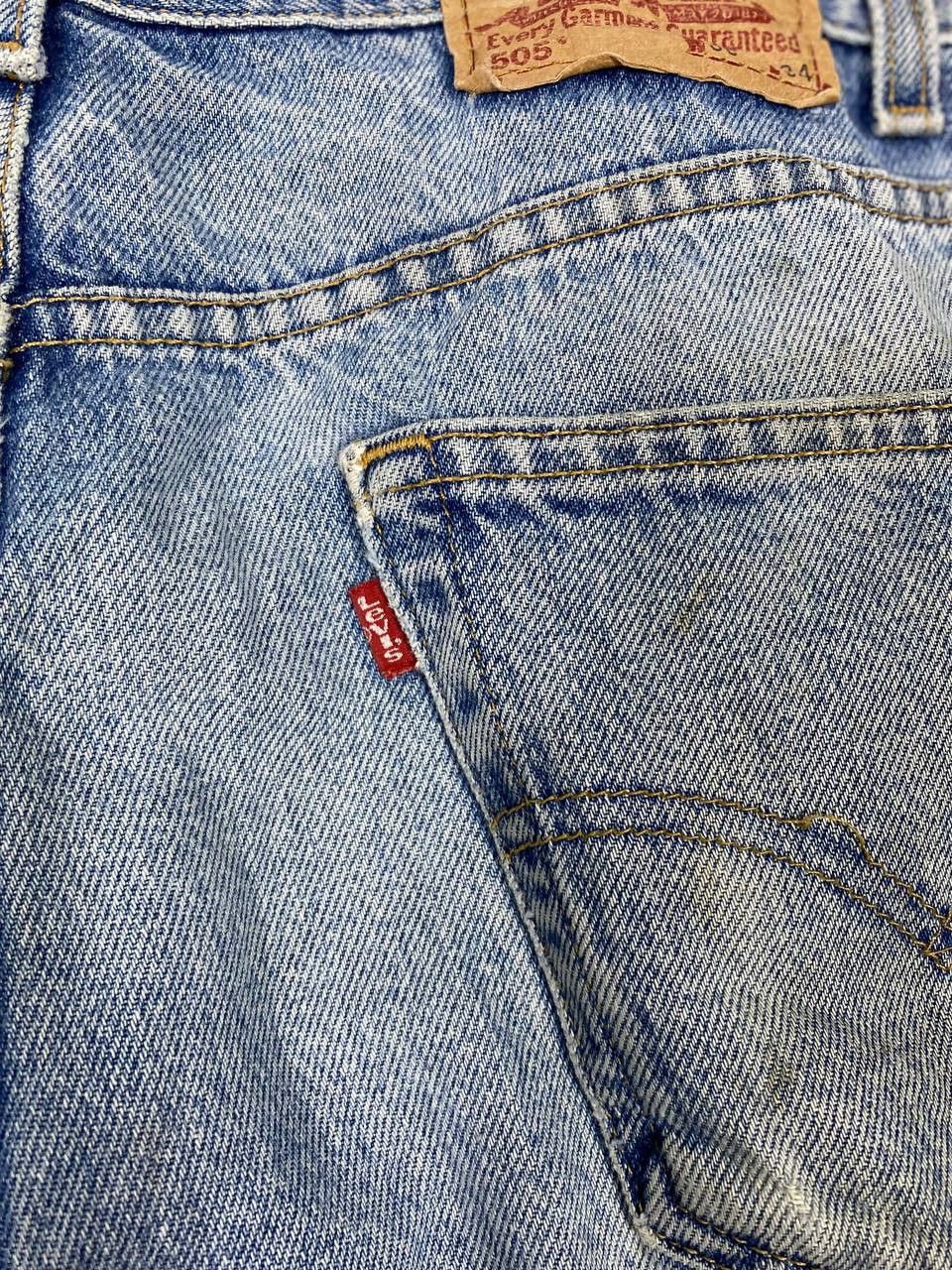 Levi's vintage levis 505 regular fit lightwash denim nice design Size US 38 / EU 54 - 4 Thumbnail