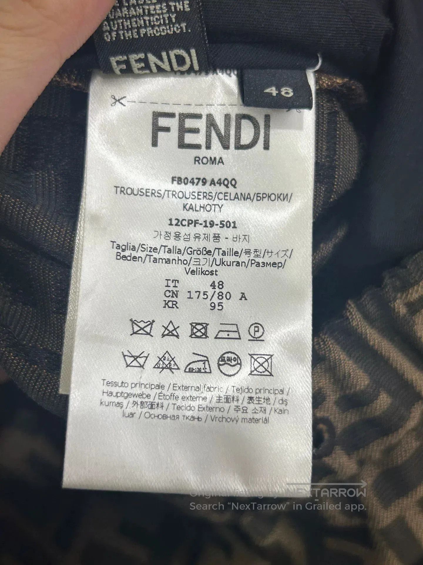 Fendi FENDI Logo All-Over Print Straight Jeans. Size US 32 / EU 48 - 8 Thumbnail