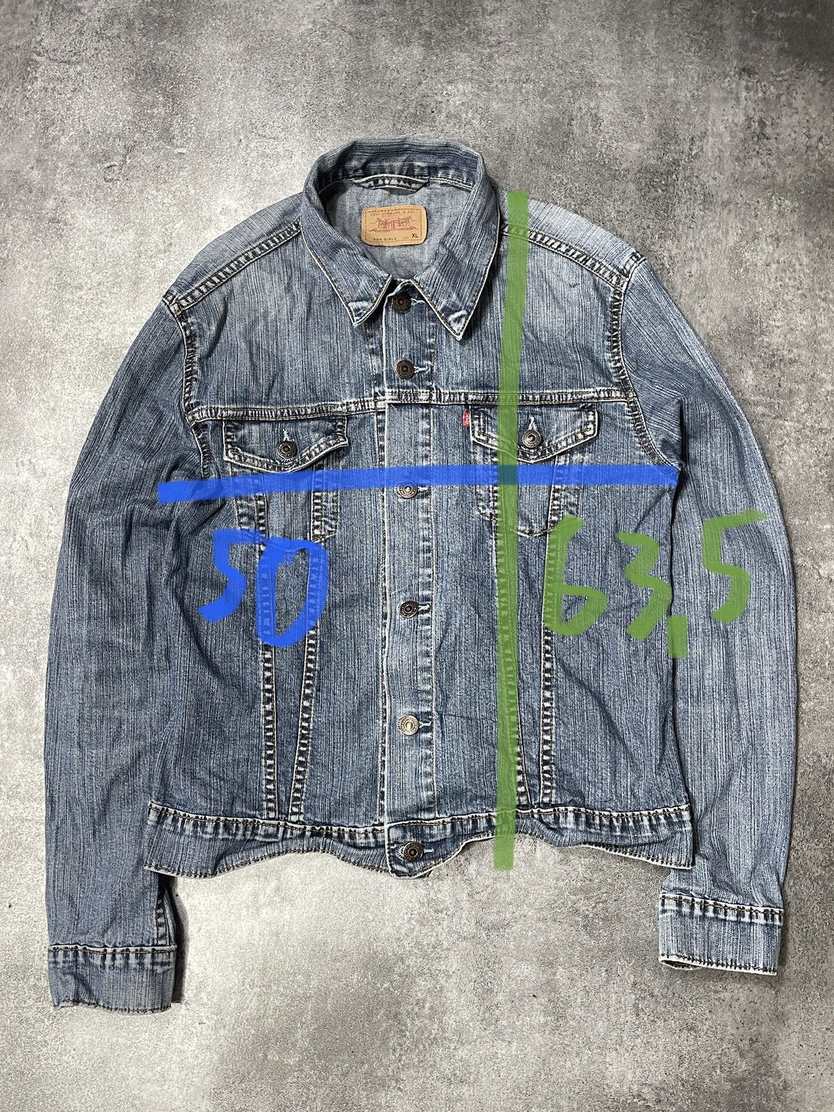 Levi's 🔥Offers🔥Levis Vintage Y2K Denim Jacket Solid Rare Size XS / US 0-2 / IT 36-38 - 15 Thumbnail