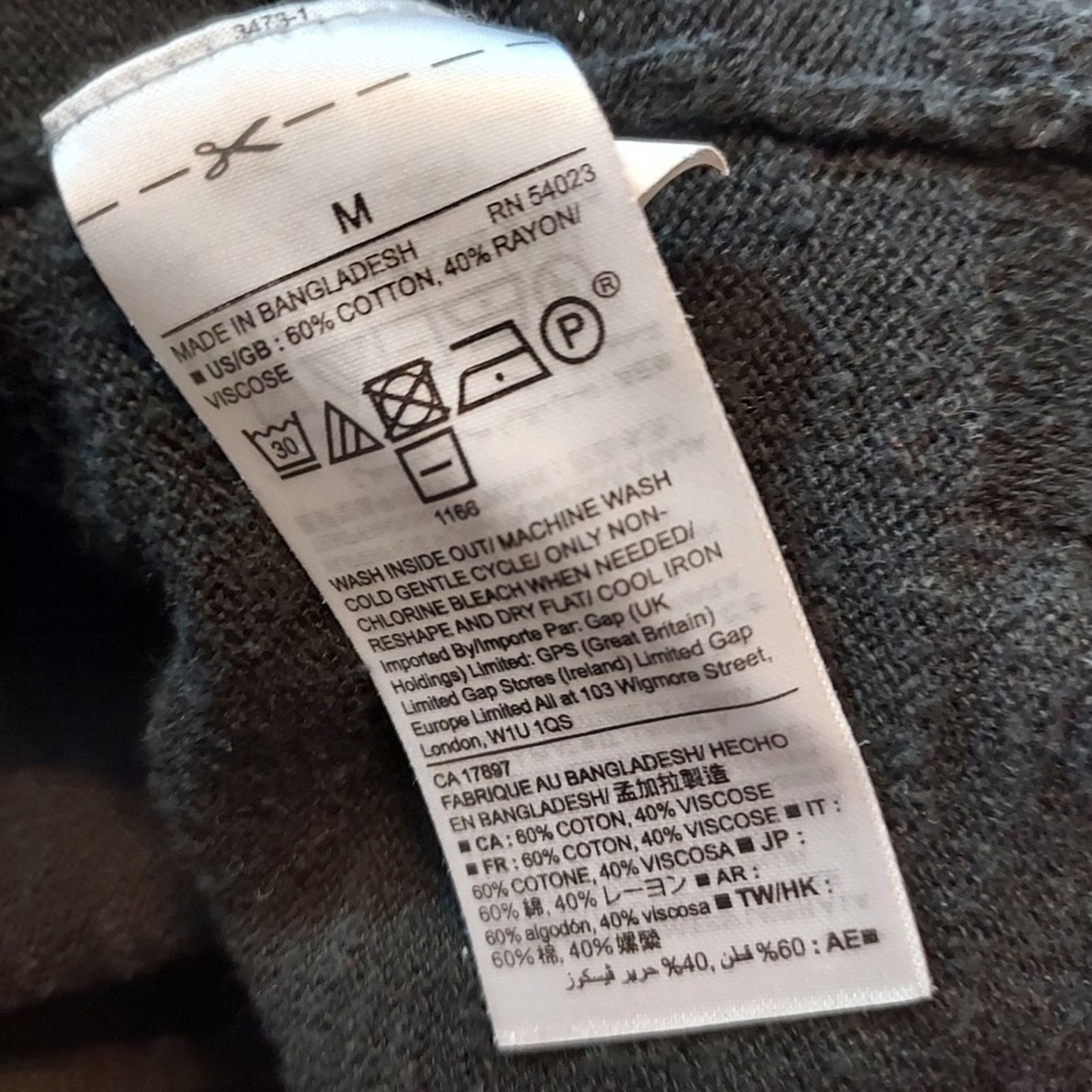 Gap Gap Black Knit Cotton Blend Open Ribbed Cardigan Sweater Size M / US 6-8 / IT 42-44 - 7 Thumbnail