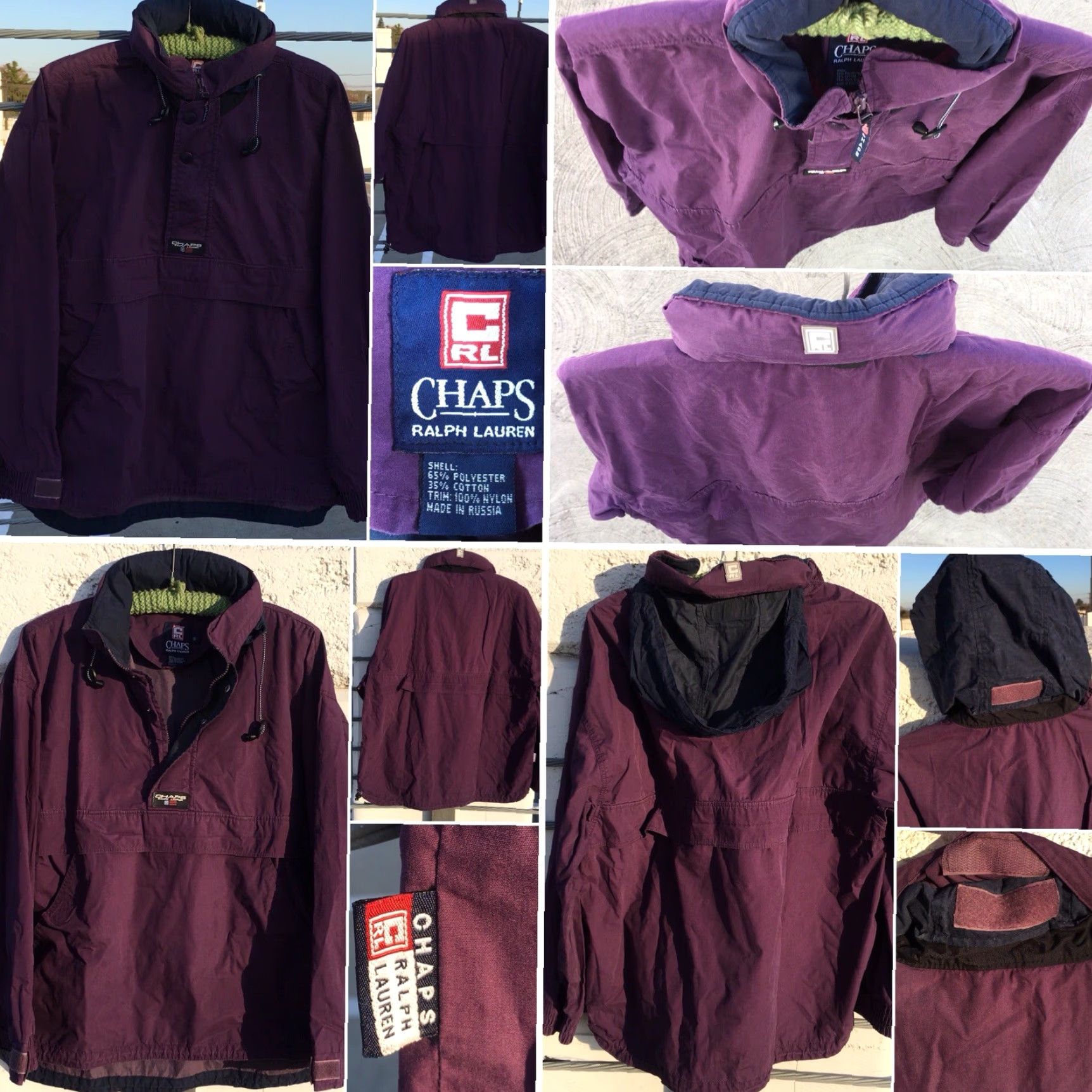 Chaps VINTAGE Chaps Windbreaker Jacket S 1990s Purple Pullover Wind Breaker Sportswear/Beach Mens? Size US S / EU 44-46 / 1 - 3 Thumbnail