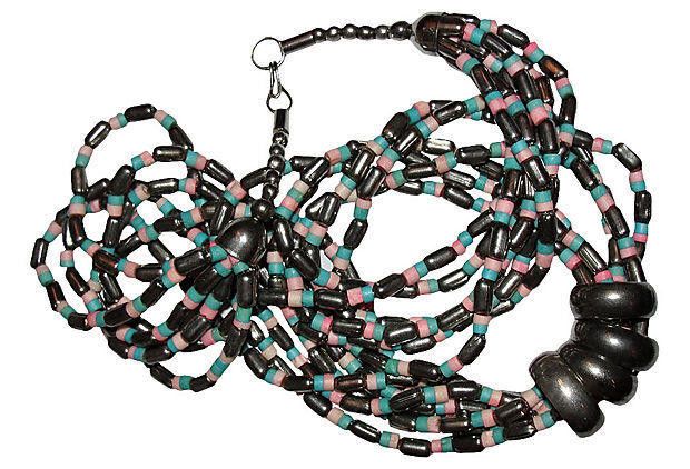 Handmade South East Asian Silver Tone Bead & Bone Necklace Size ONE SIZE - 4 Thumbnail
