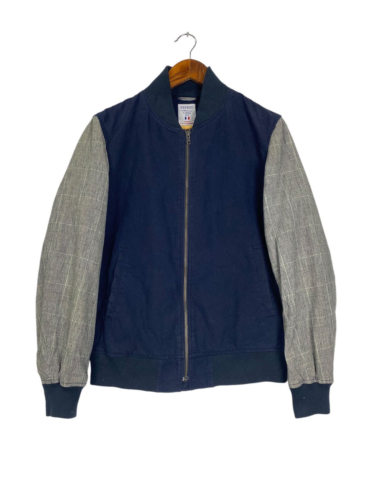 Japanese Brand Browny French Linen Varsity Jacket Size US L / EU 52-54 / 3 - 1 Thumbnail