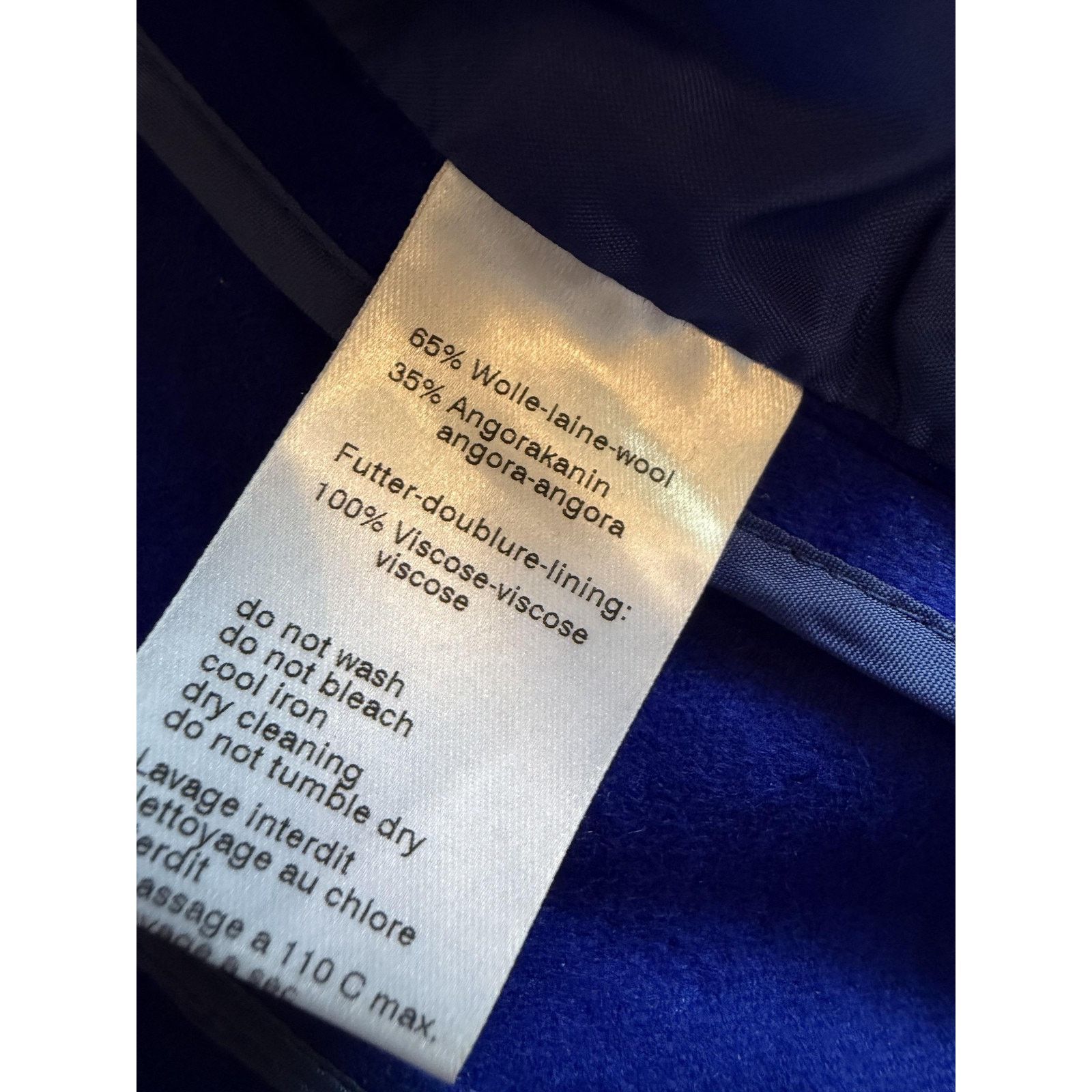 Akris Akris Punto Womens Angora Tailored Blazer Blue Size XS / US 0-2 / IT 36-38 - 5 Thumbnail