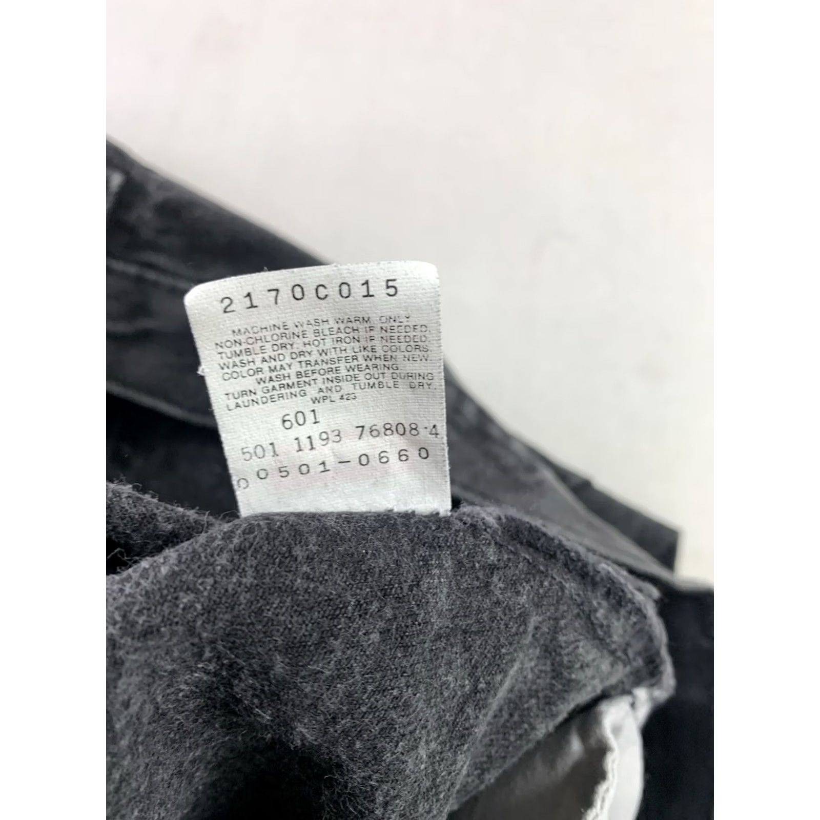 Levi's vtg 90s Levis 501 Jeans USA MADE Black Fade Denim 36x34 Fit 33x32 Size US 33 - 8 Thumbnail