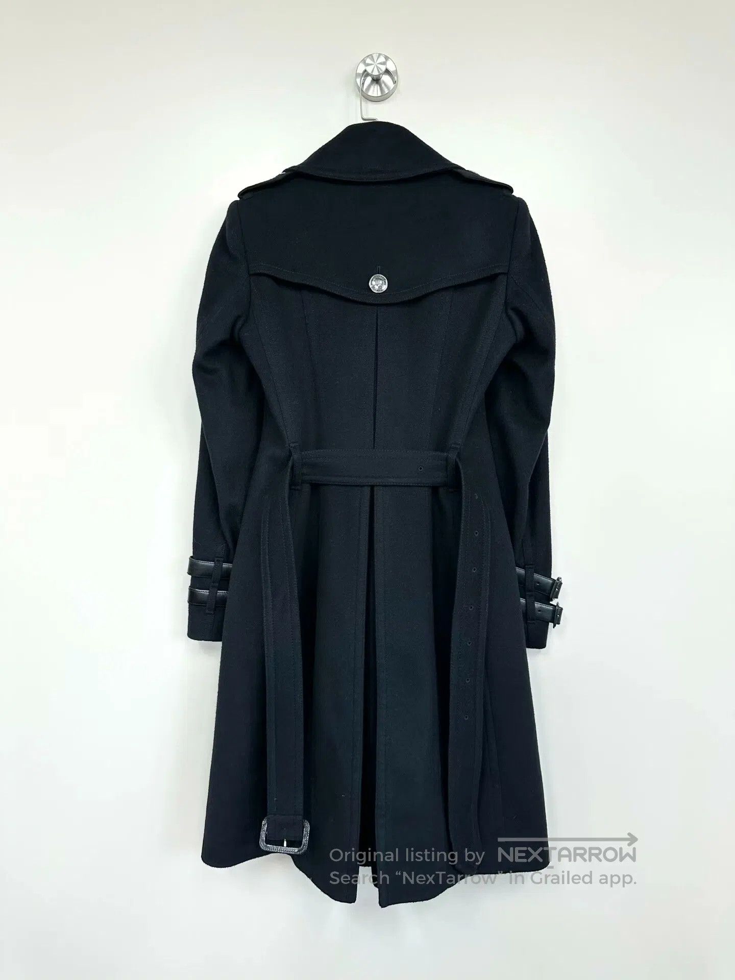 Burberry Burberry Classic Black Double-breasted Tweed Overcoat| Size XS / US 0-2 / IT 36-38 - 2 Thumbnail
