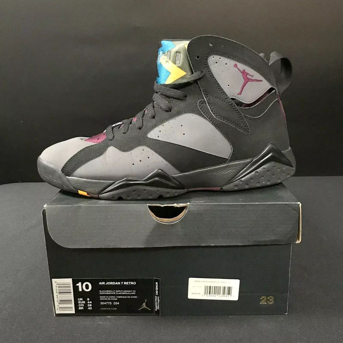 Jordan Brand Air Jordan 7 Retro Bordeaux Size US 10 / EU 43 - 2 Thumbnail