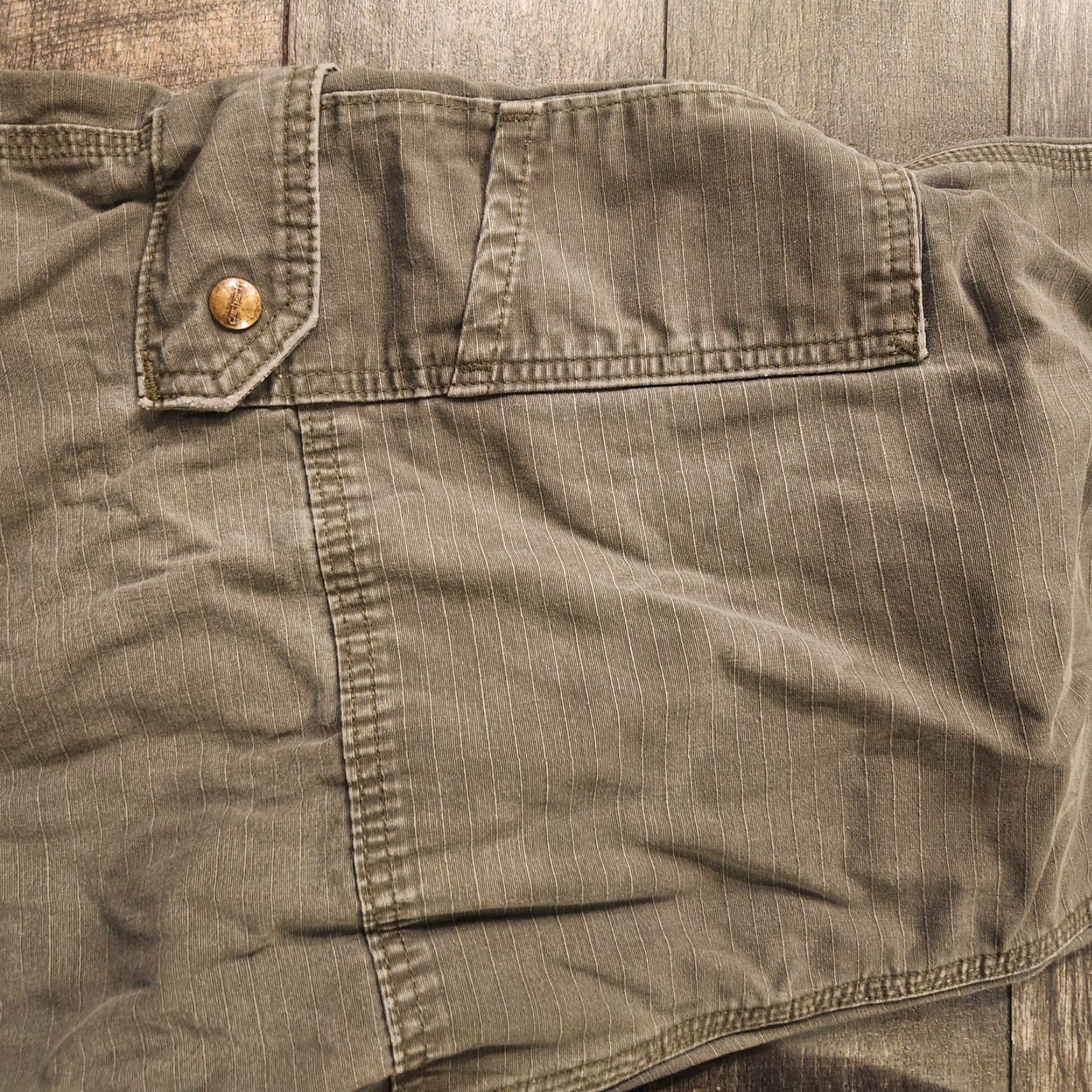 Carhartt Carhartt Pants Mens 42x32 Canvas Cargo Relaxed Ripstop Double Knee Carpenter Pants Mens 42x32 Gray Cotton Cargo Workwear USA Outdoor Size US 42 / EU 58 - 4 Thumbnail