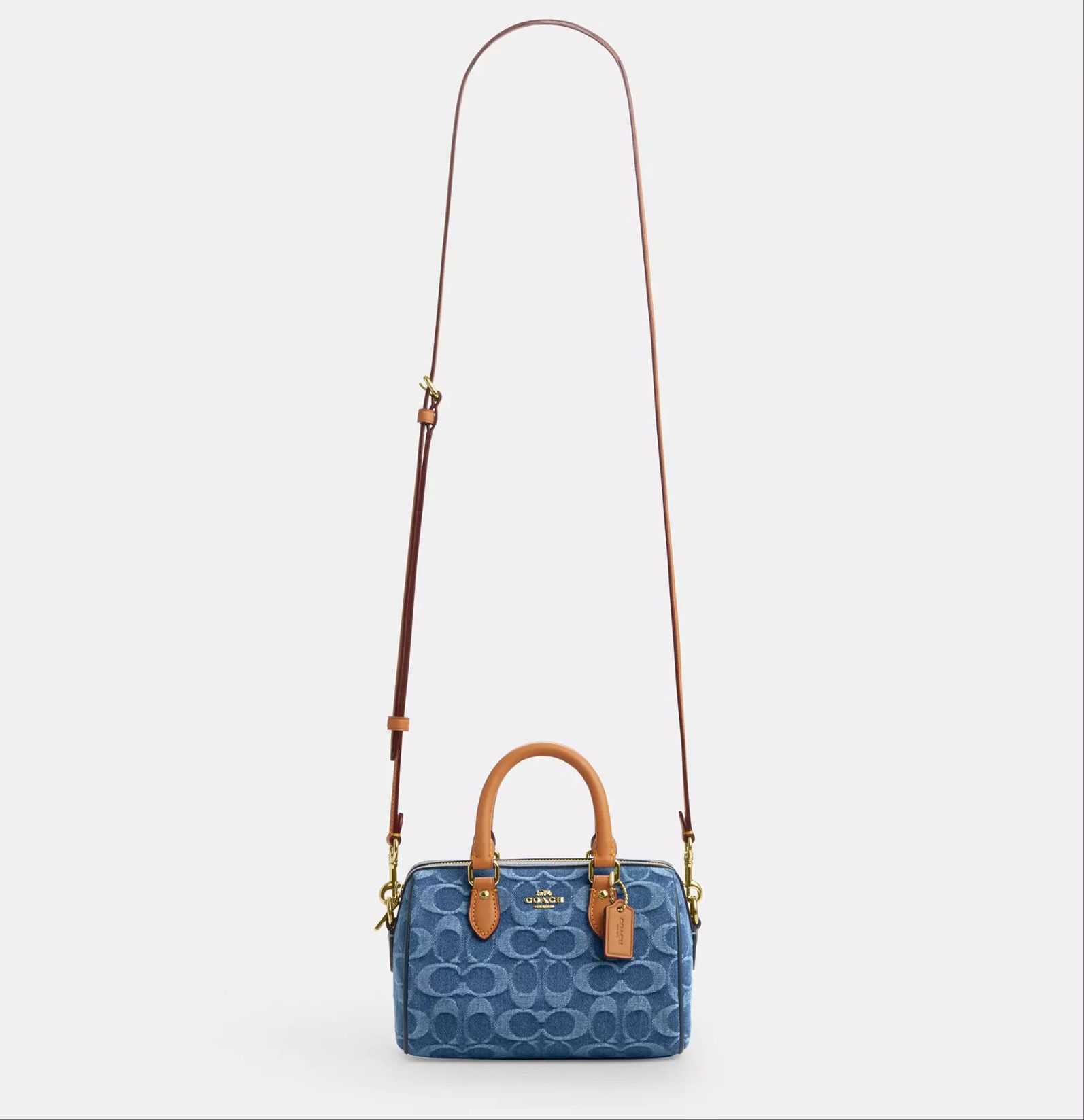 Coach Mini Rowan Crossbody Bag In Signature Denim CDQ36 Size ONE SIZE - 14 Thumbnail
