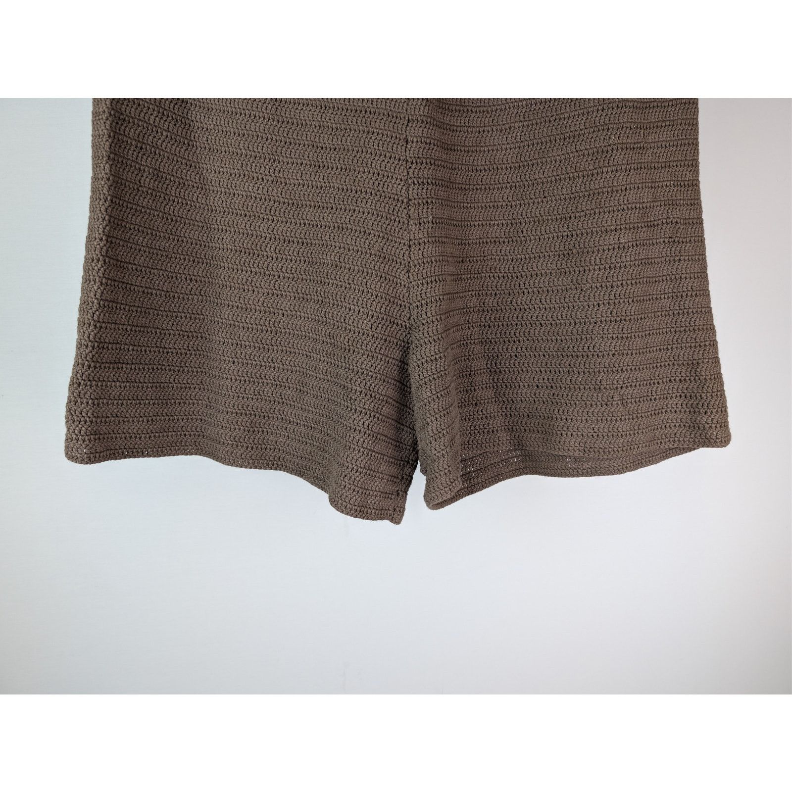Nanushka o1rshd1 CC20 Caden Crochet-Knit Shorts in Brown Size US 32 / EU 48 - 4 Thumbnail